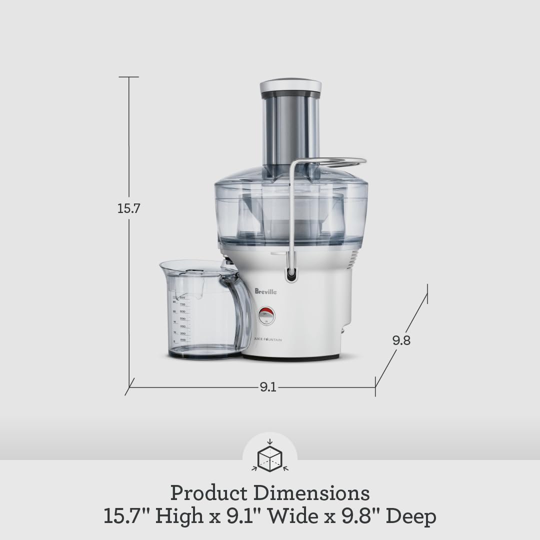 BREVILLE BJE200XL Juice Fountain Compact Juicer, Silver