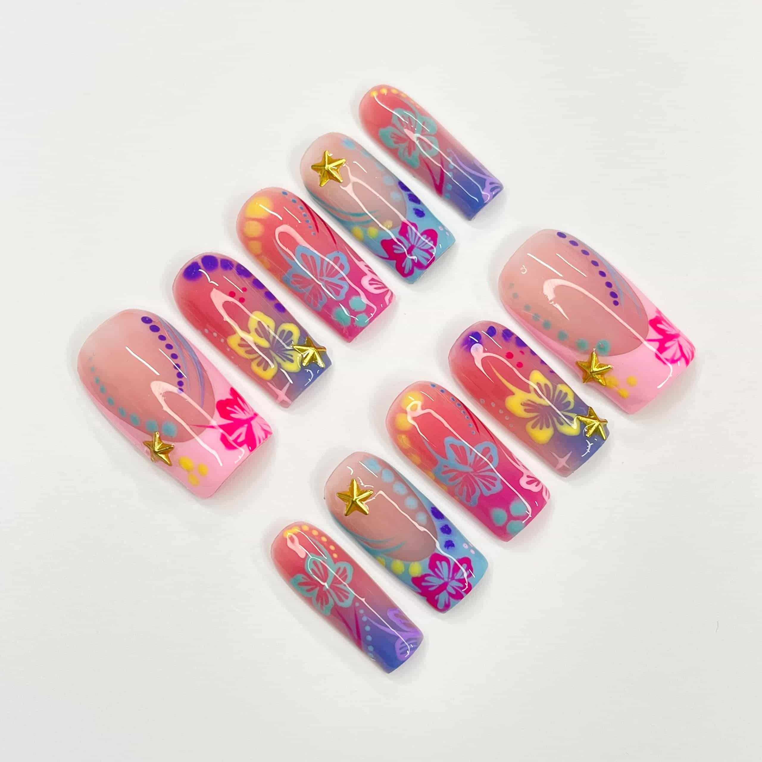 Floral Whimsy Press On NailsFloral Whimsy Press On Nails - SAYEGIRLS