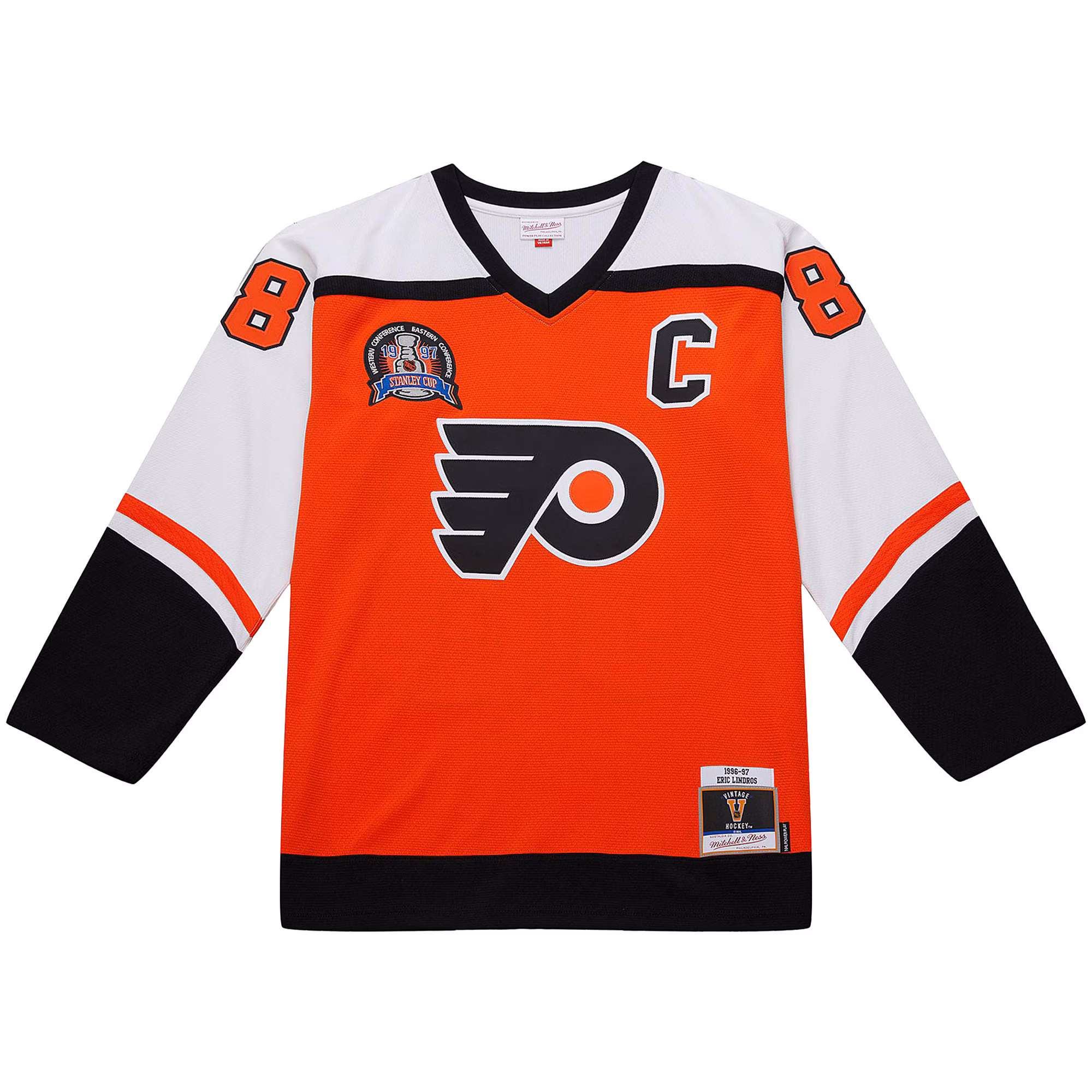 Eric Lindros Philadelphia Flyers Mitchell & Ness Big & Tall 1996-97 Blue Line 2.0 Jersey - Orange