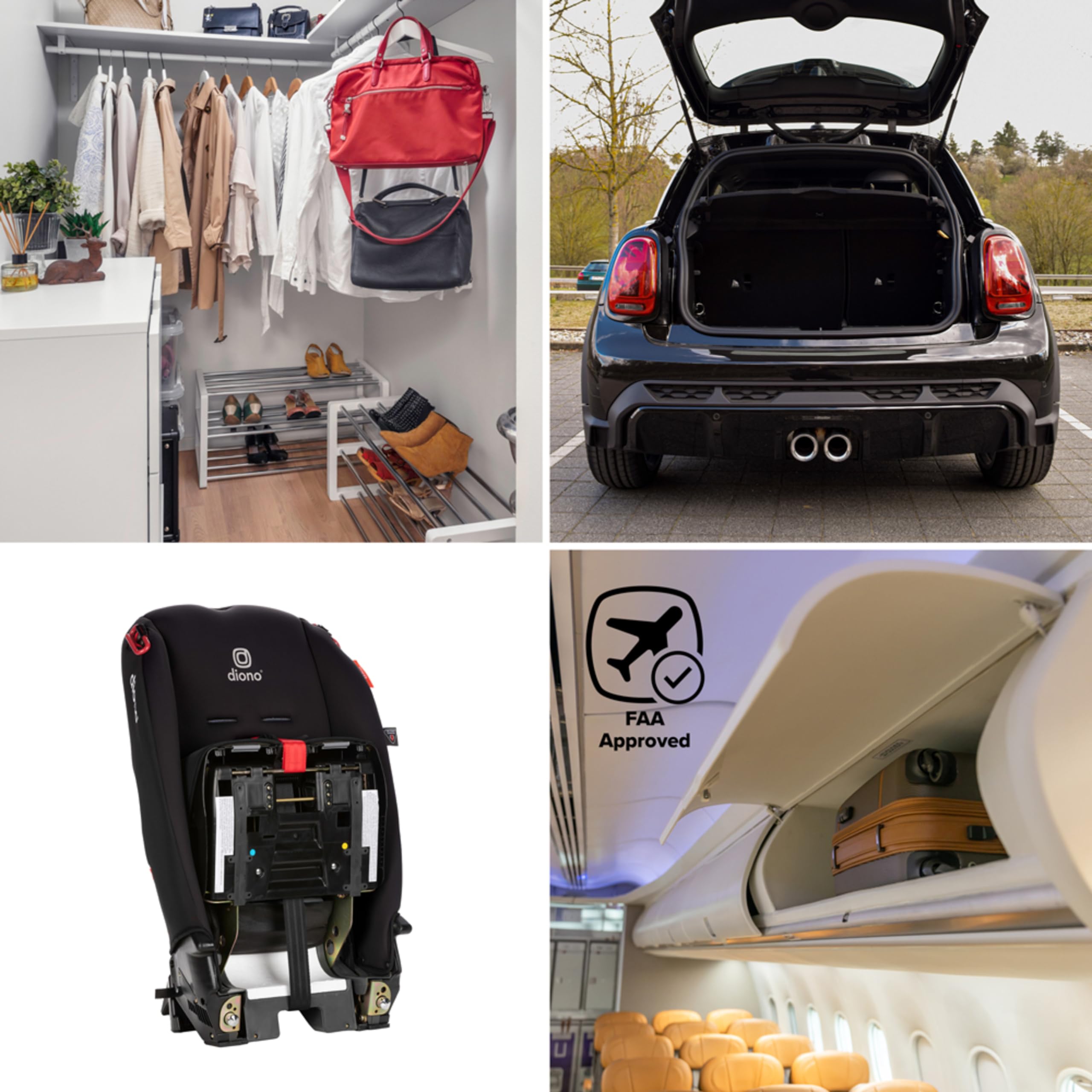DIONO Radian 3R 3-in-1 Convertible Car Seat - Jet Black