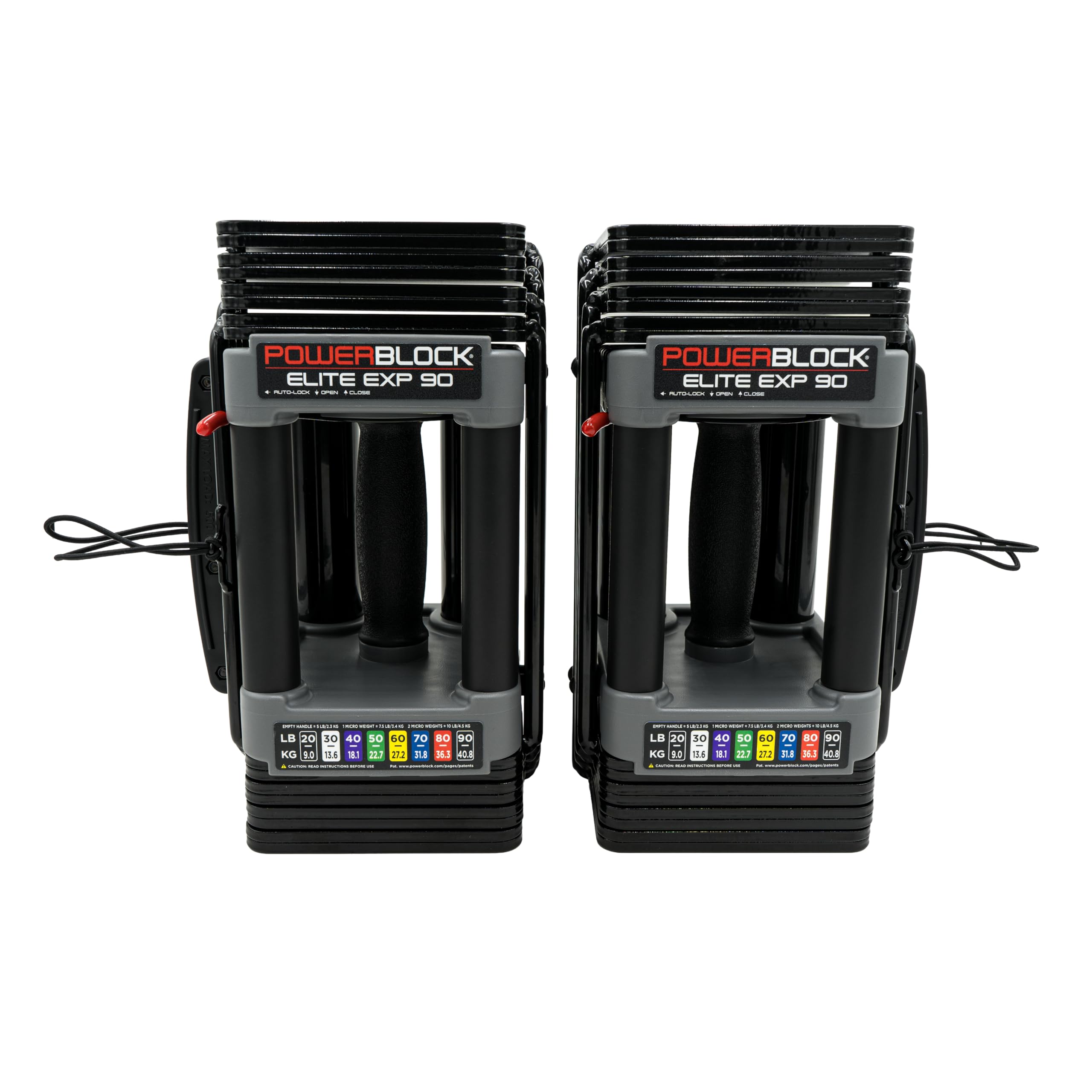 POWERBLOCK Elite EXP Adjustable Dumbbells - 5-50 lb Pair