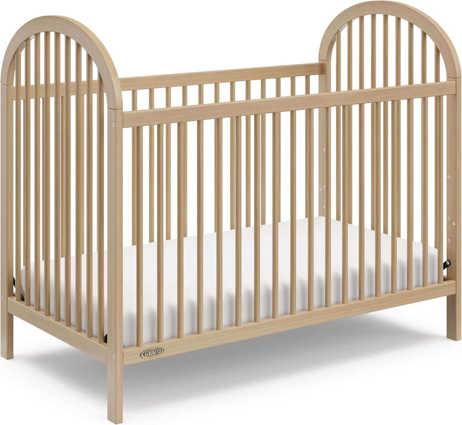 Graco Olivia Convertible Crib and Graco Premium Foam Crib & Toddler Bed Mattress Bundle (Driftwood) – GREENGUARD Gold Certified, Standard Crib Mattress, Baby Crib Converts to Toddler Bed & Daybed