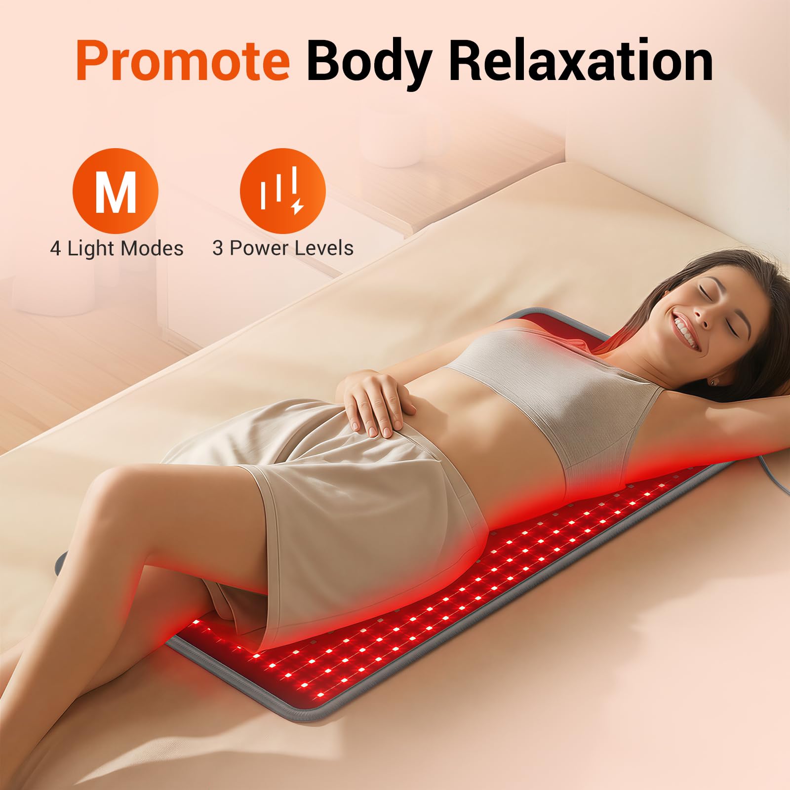 COMFYTEMP 33'' x 17'' Red Light Therapy Mat with 480 LEDs
