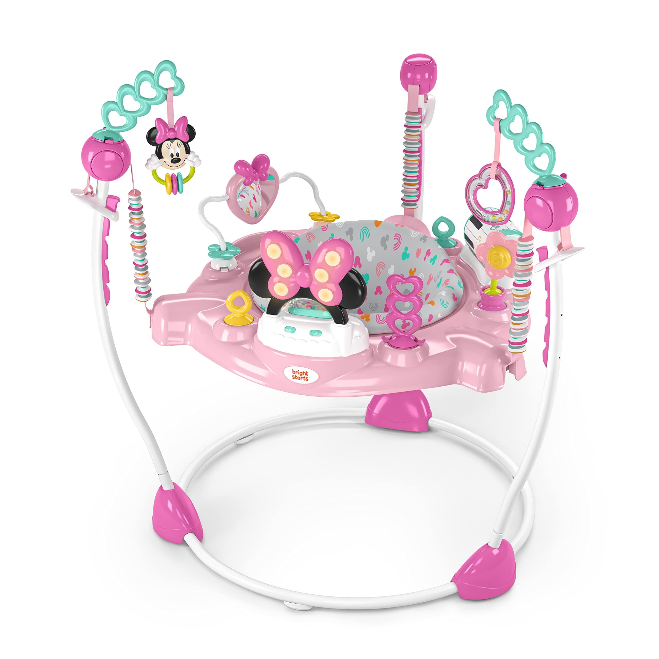 BRIGHT STARTS Minnie Mouse Baby Activity Center Jumper with Toys