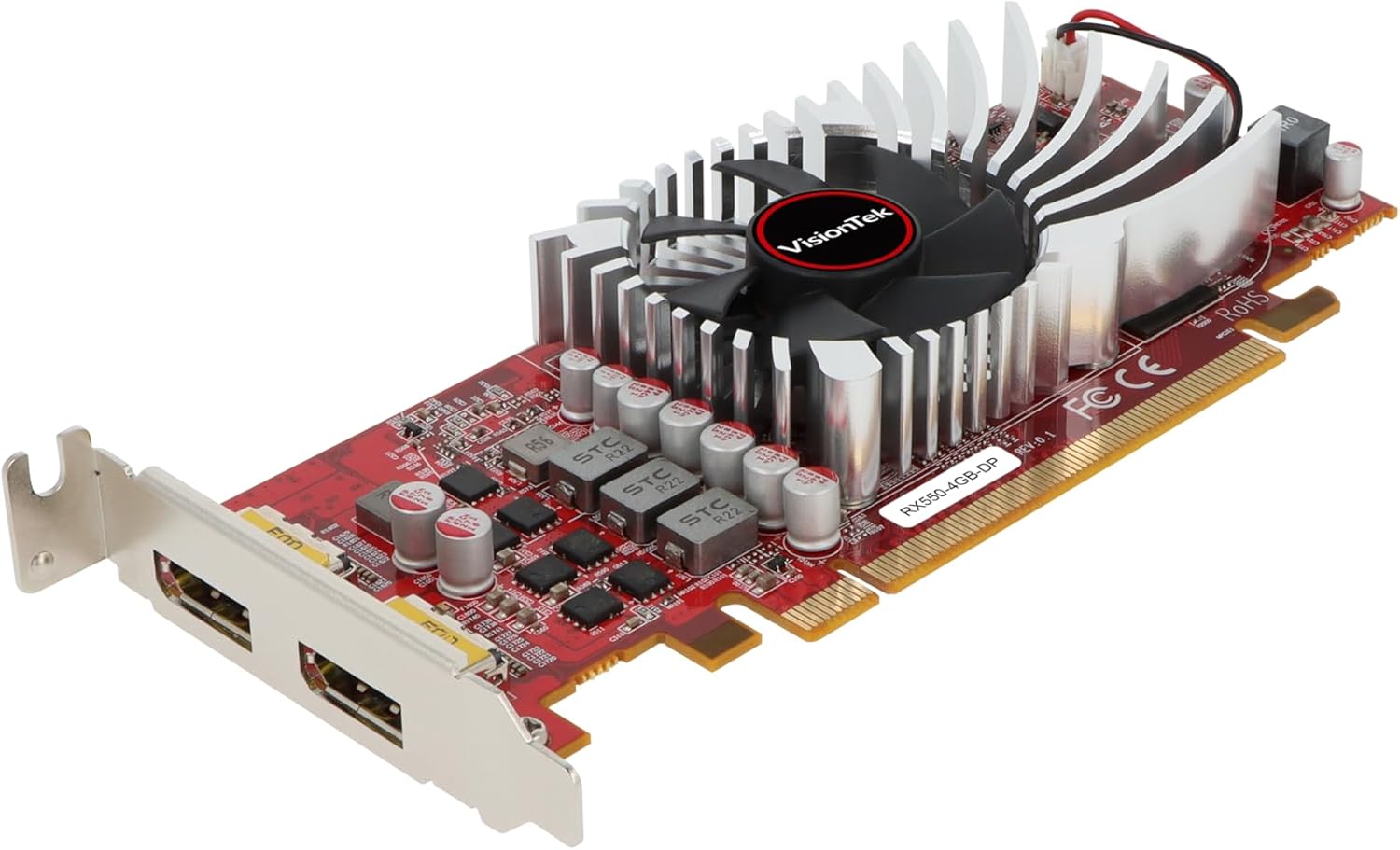 VISIONTEK AMD Radeon RX 550 SFF Single Fan 4GB GDDR5 PCIE 3.0 Graphics Card