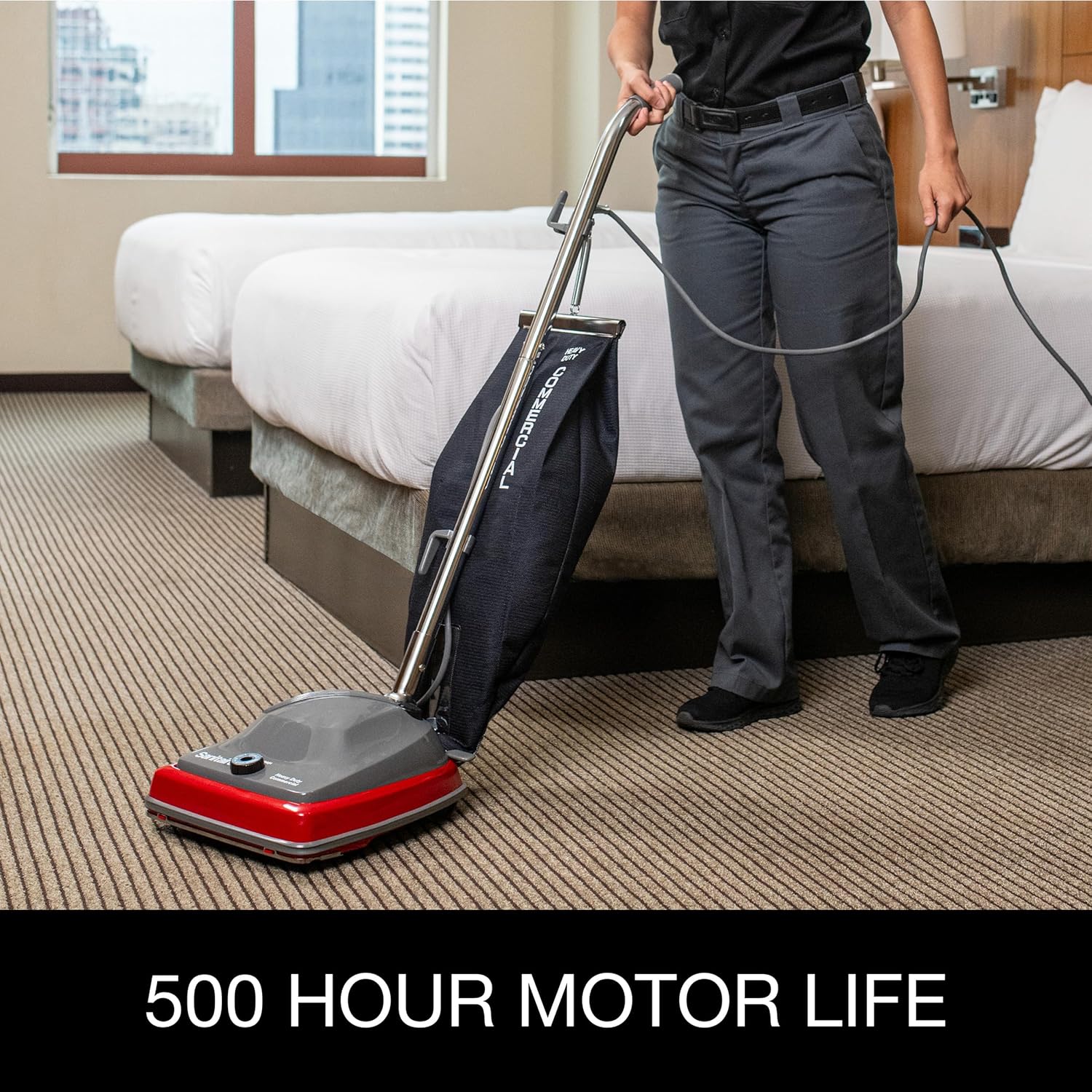 Sanitaire SC679K Tradition Upright Commercial Bagged Vacuum, Red