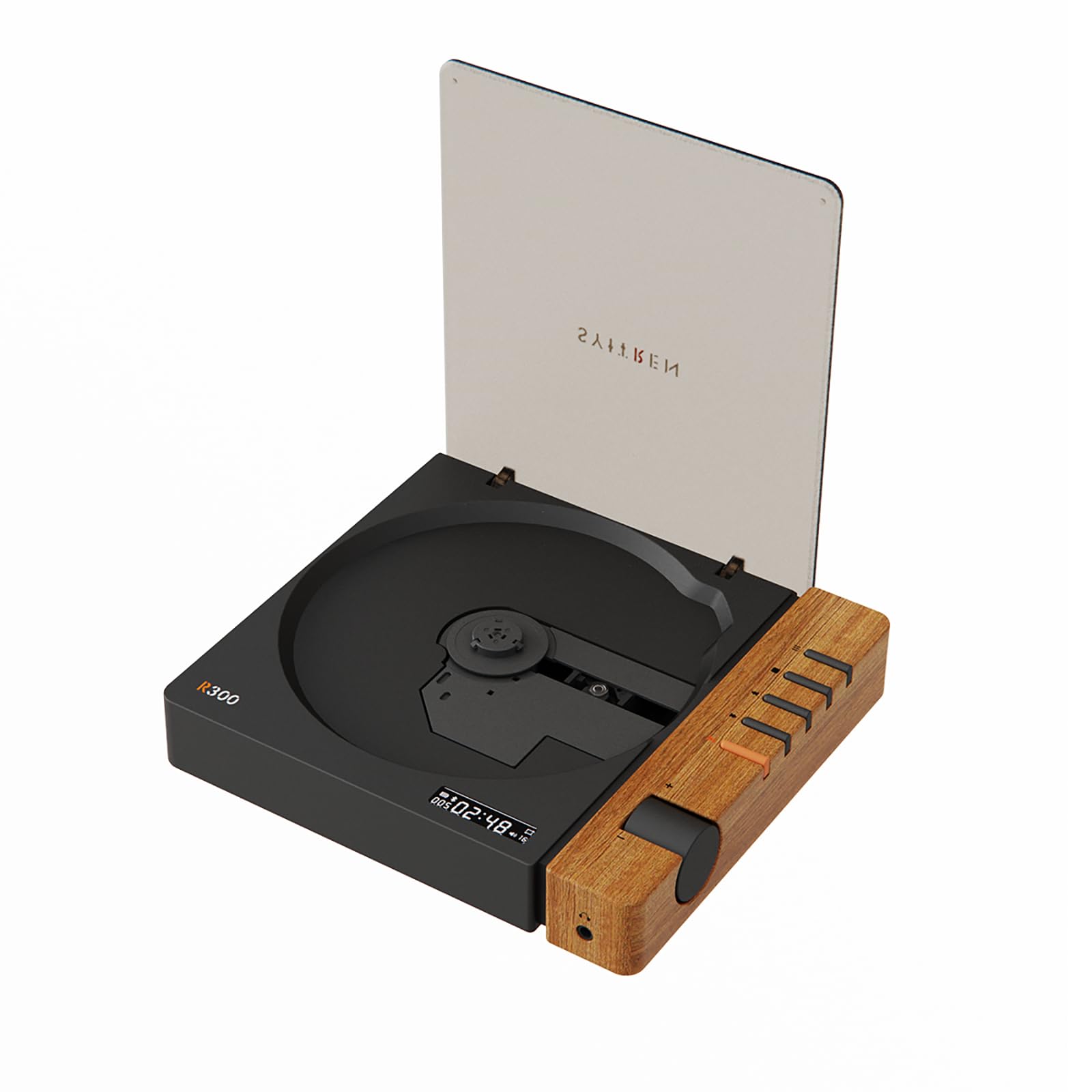 SYITREN R300 Portable Bluetooth Retro CD Player - Brown