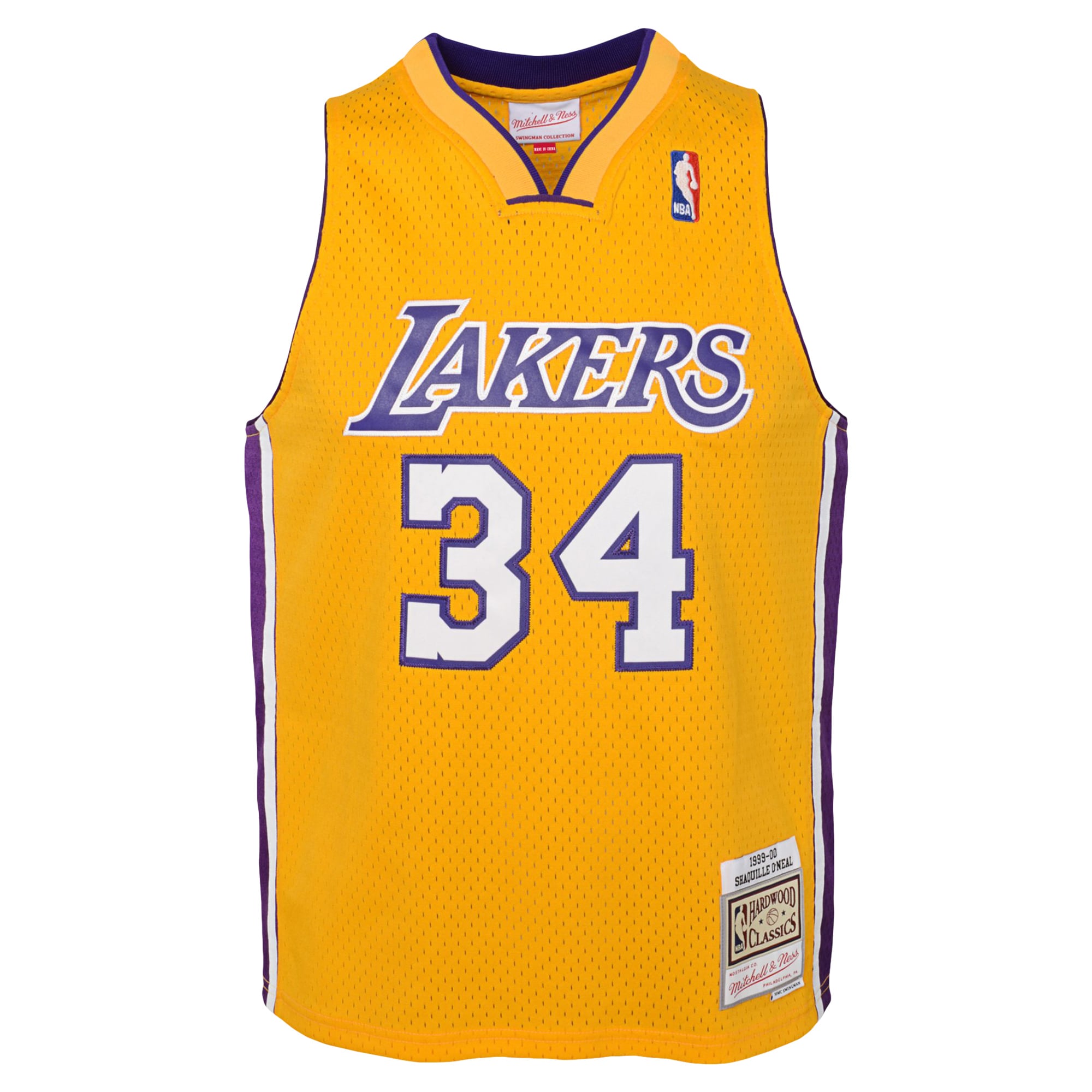 Shaquille O'Neal Los Angeles Lakers Mitchell & Ness Youth 1999/00 Hardwood Classics Swingman Jersey - Gold
