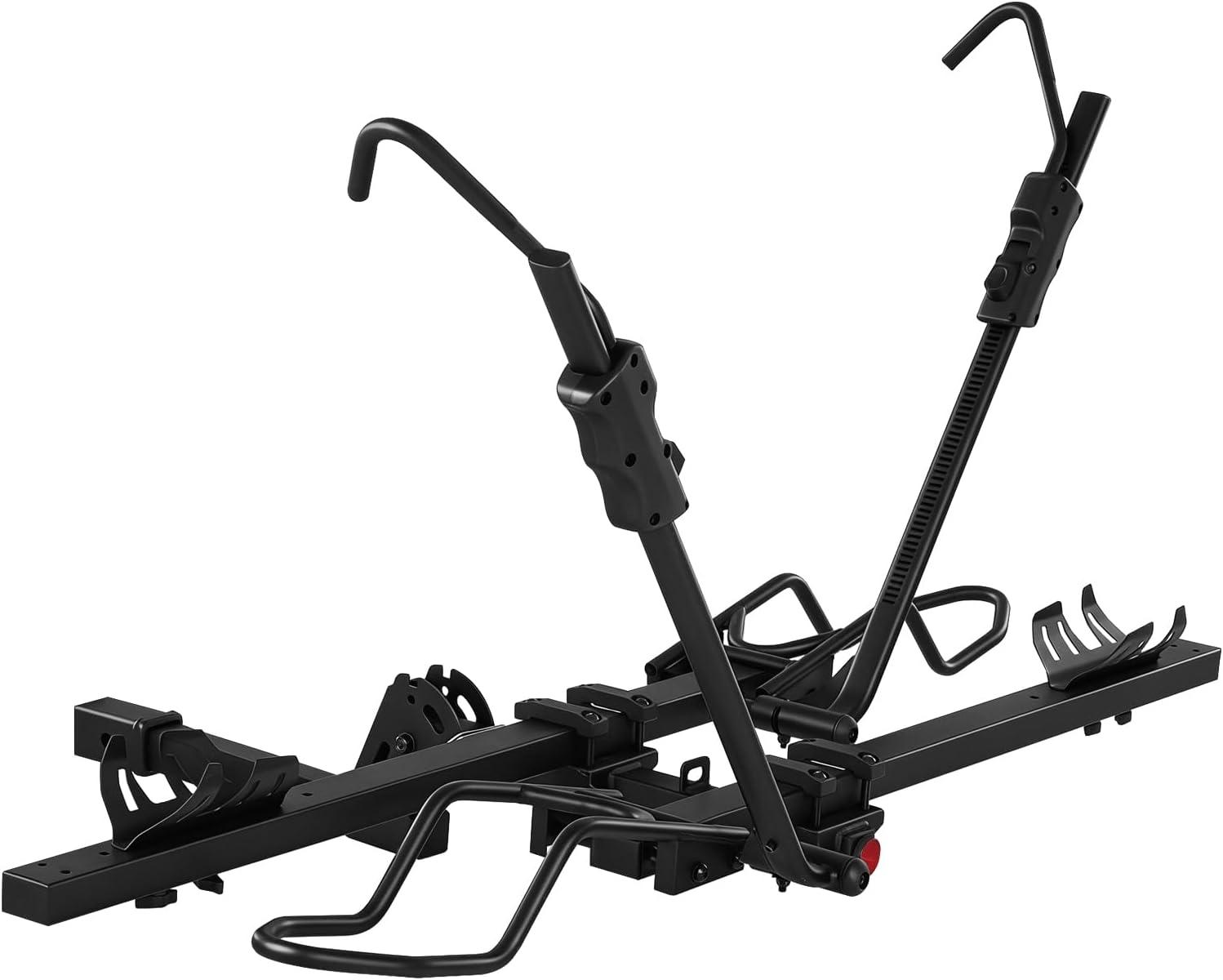 MEEVIZ Ebike Rack for Tow Hitch 2 Bike - 200 Lbs Capacity Heavy Duty Hitch Bike Rack, Smart Tilting Foldable Platform Bicycle Car Racks with 2