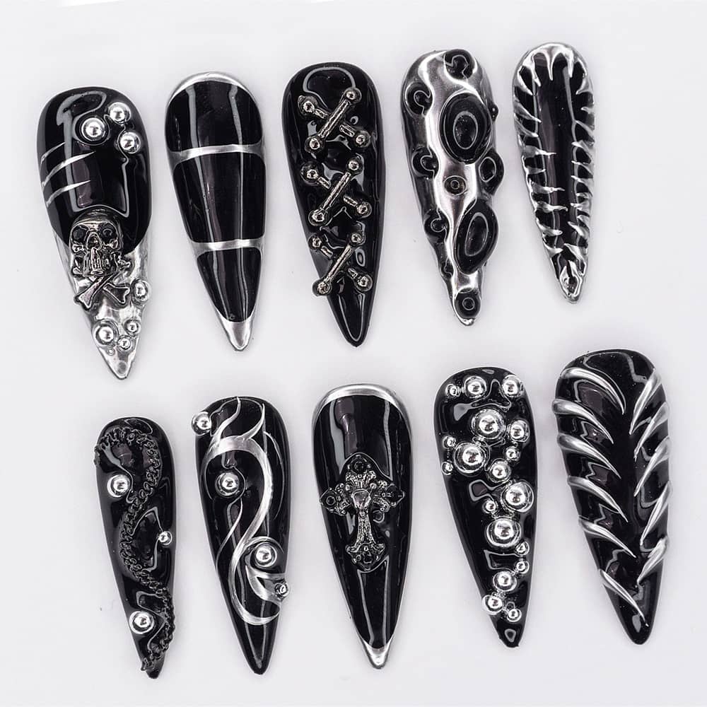 Black Press On NailsBlack Press On Nails - SAYEGIRLS