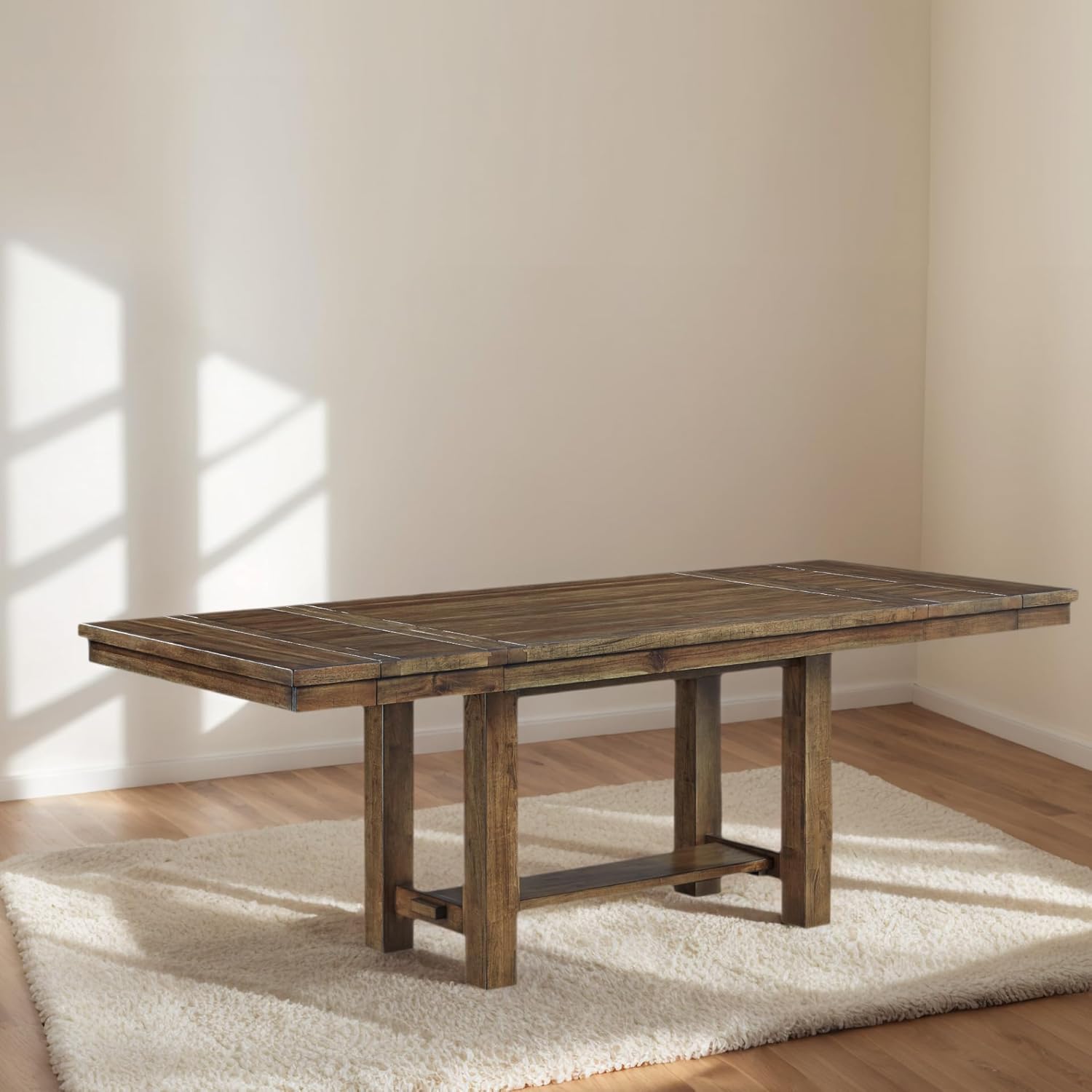 Signature Design by Ashley Moriville Rectangular Dining Extension Table, 2 Extension Leaves, Seats 8, 36