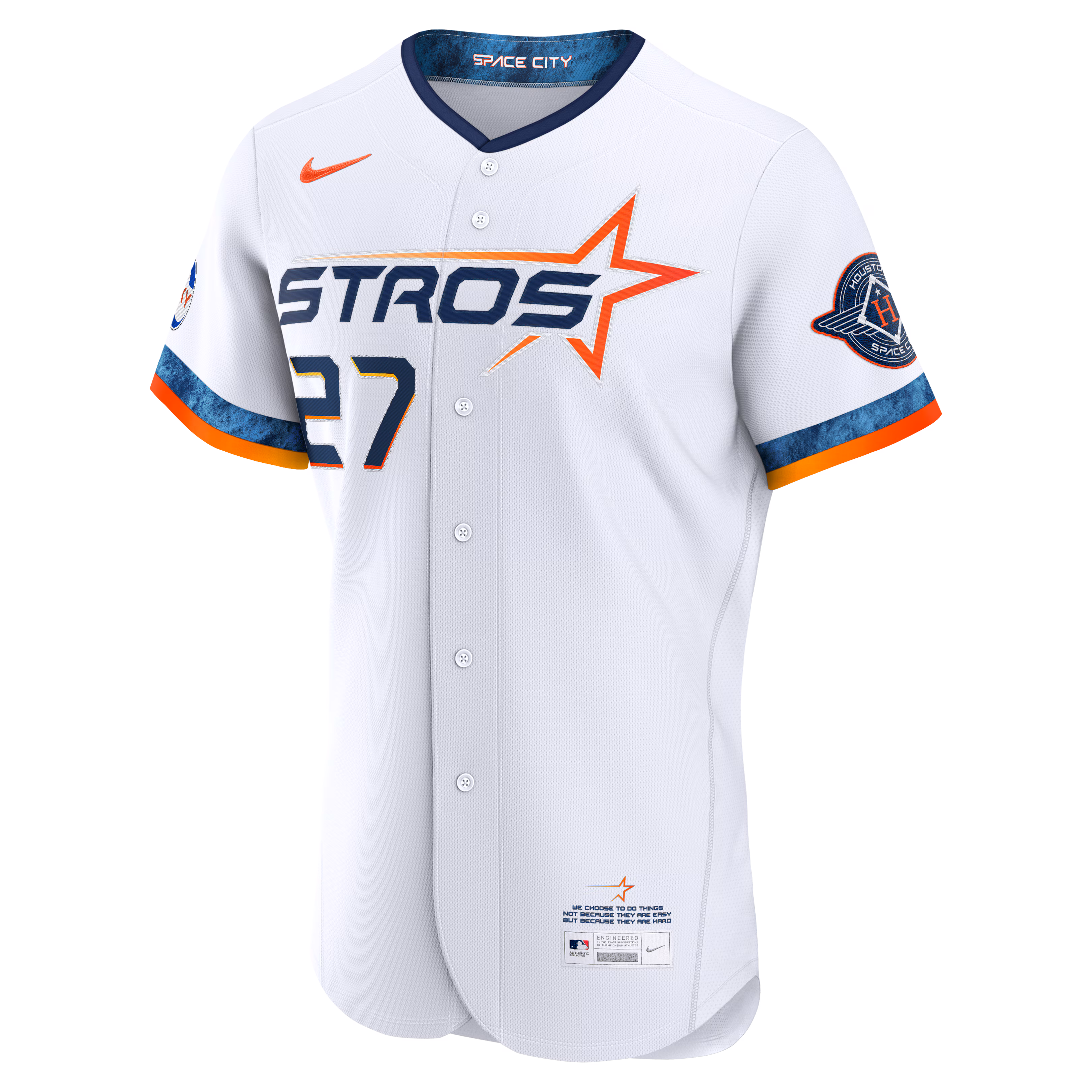 Jose Altuve Houston Astros Nike City Connect Authentic Sponsor Patch Jersey - White