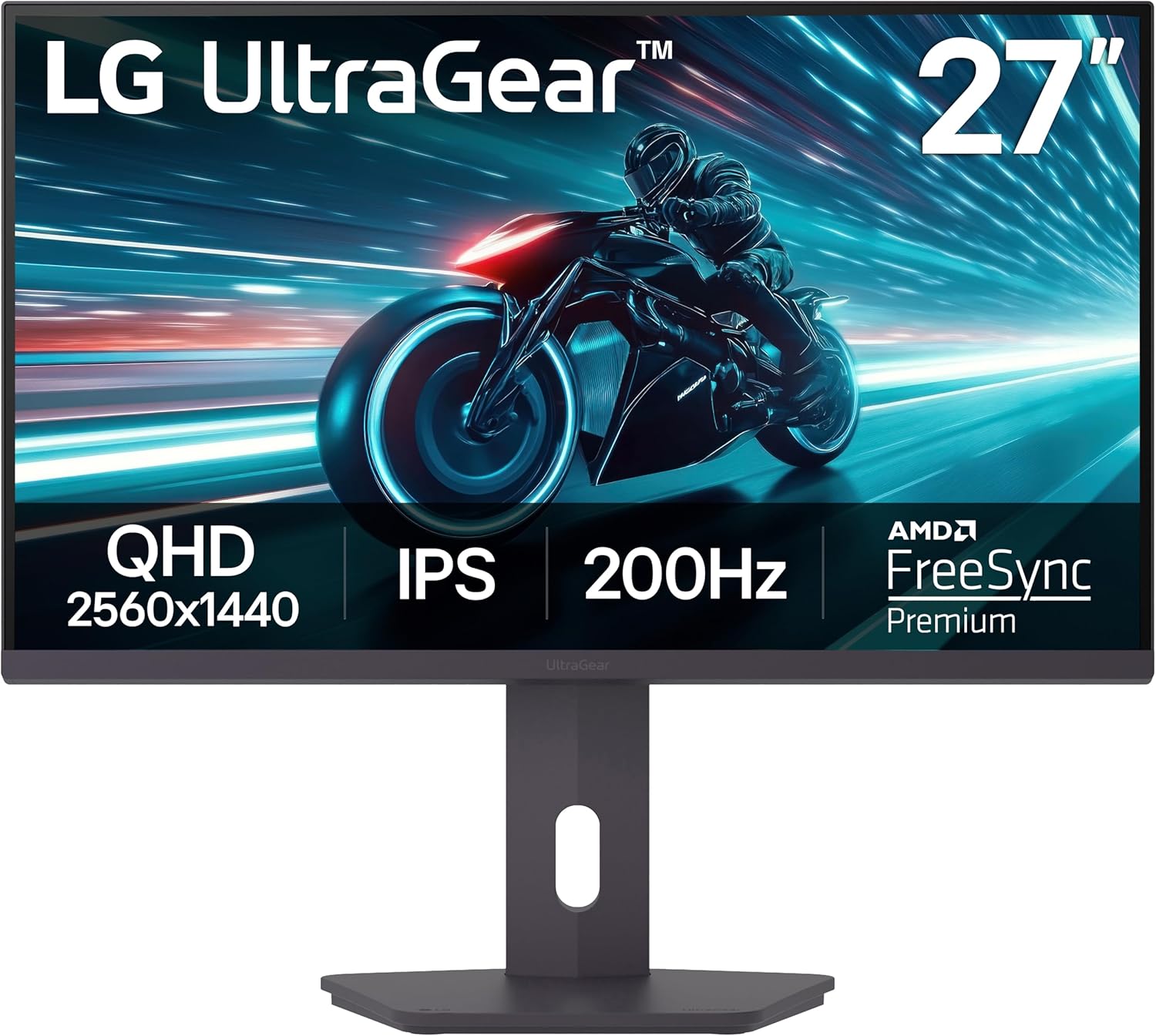 LG 27G61ZB-B 27-inch Ultragear QHD (2560 x 1440) IPS Gaming Monitor, 200Hz, 1ms, AMD FreeSync Premium, HDR10, Switch, HDMI, DisplayPort, Tilt/Height/Swivel/Pivot Adjustable Stand, Black
