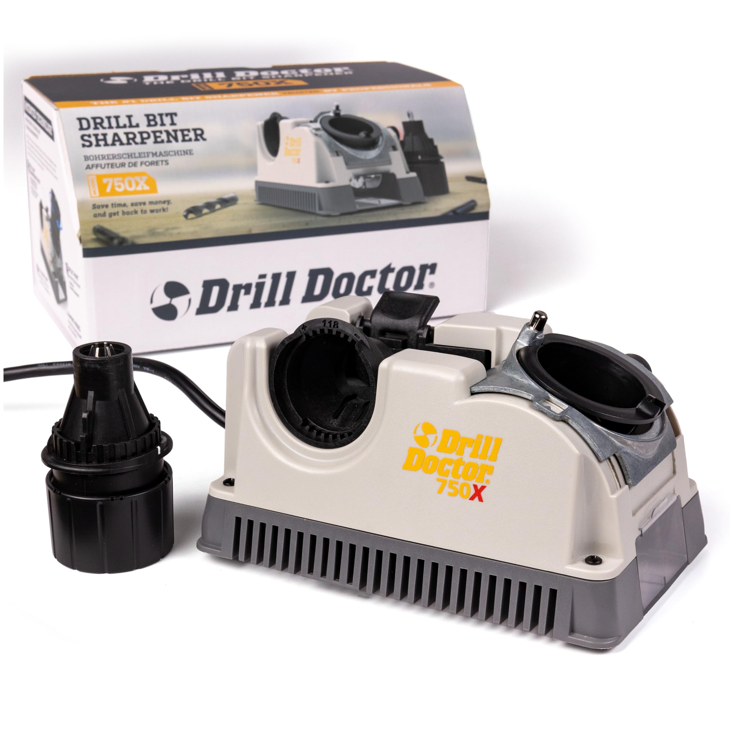 DRILL DOCTOR DD750X Electric Drill Bit Sharpener - High-Speed Portable