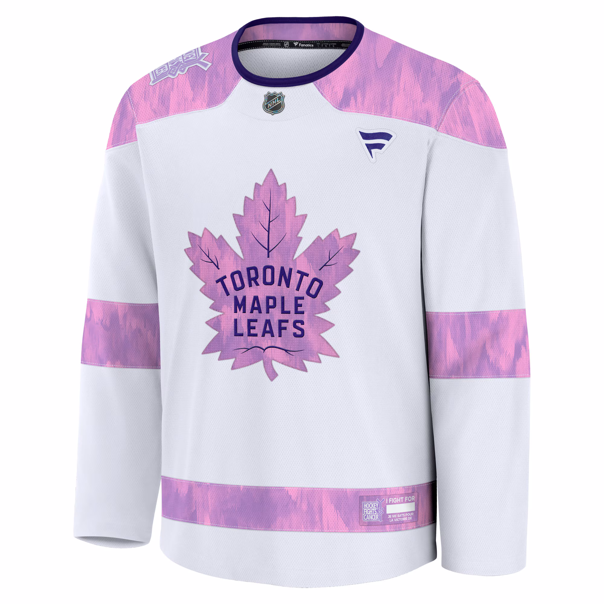 Toronto Maple Leafs Fanatics Hockey Fights Cancer Survivor Practice Jersey - White