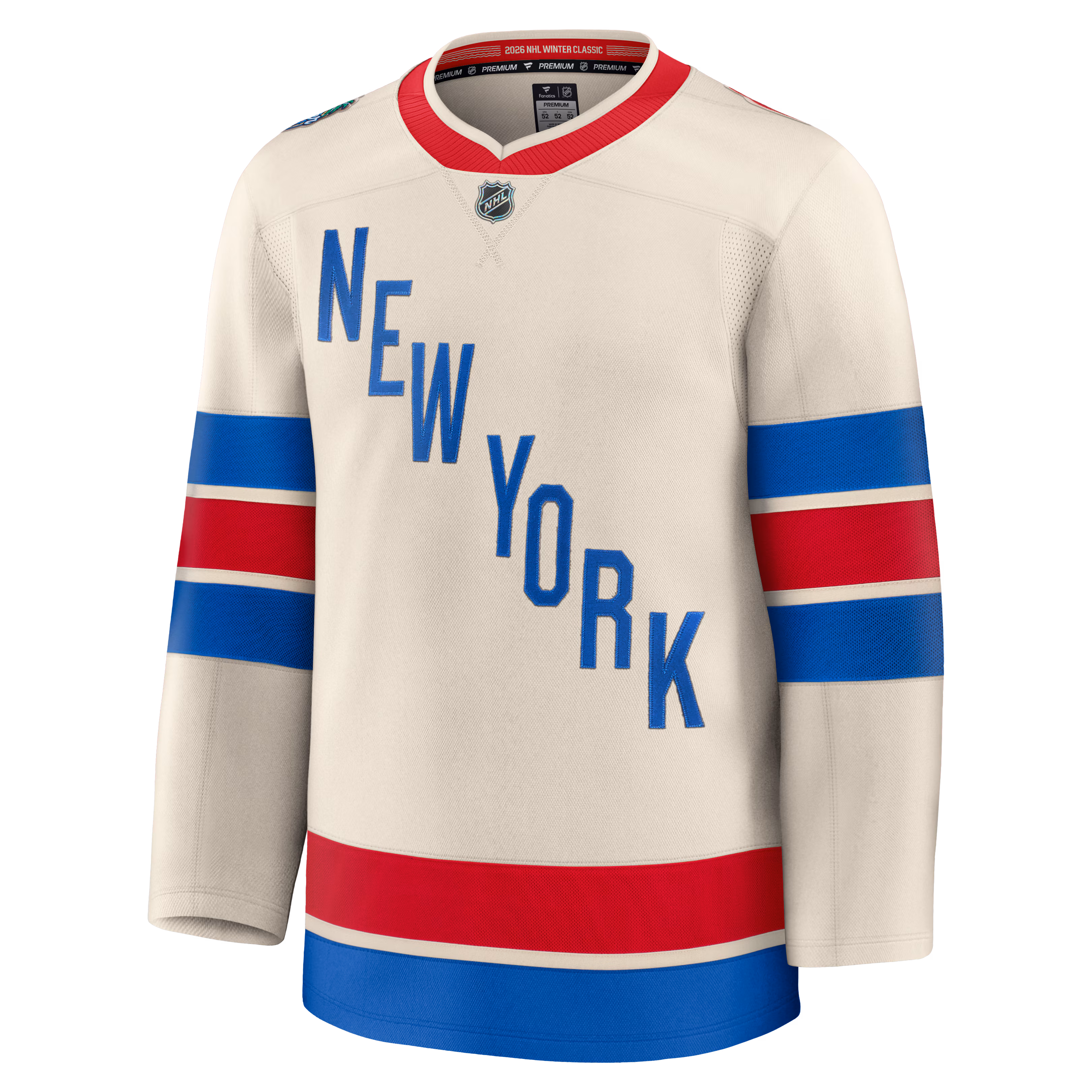 New York Rangers Fanatics 2026 NHL Winter Classic Premium Jersey - Beige
