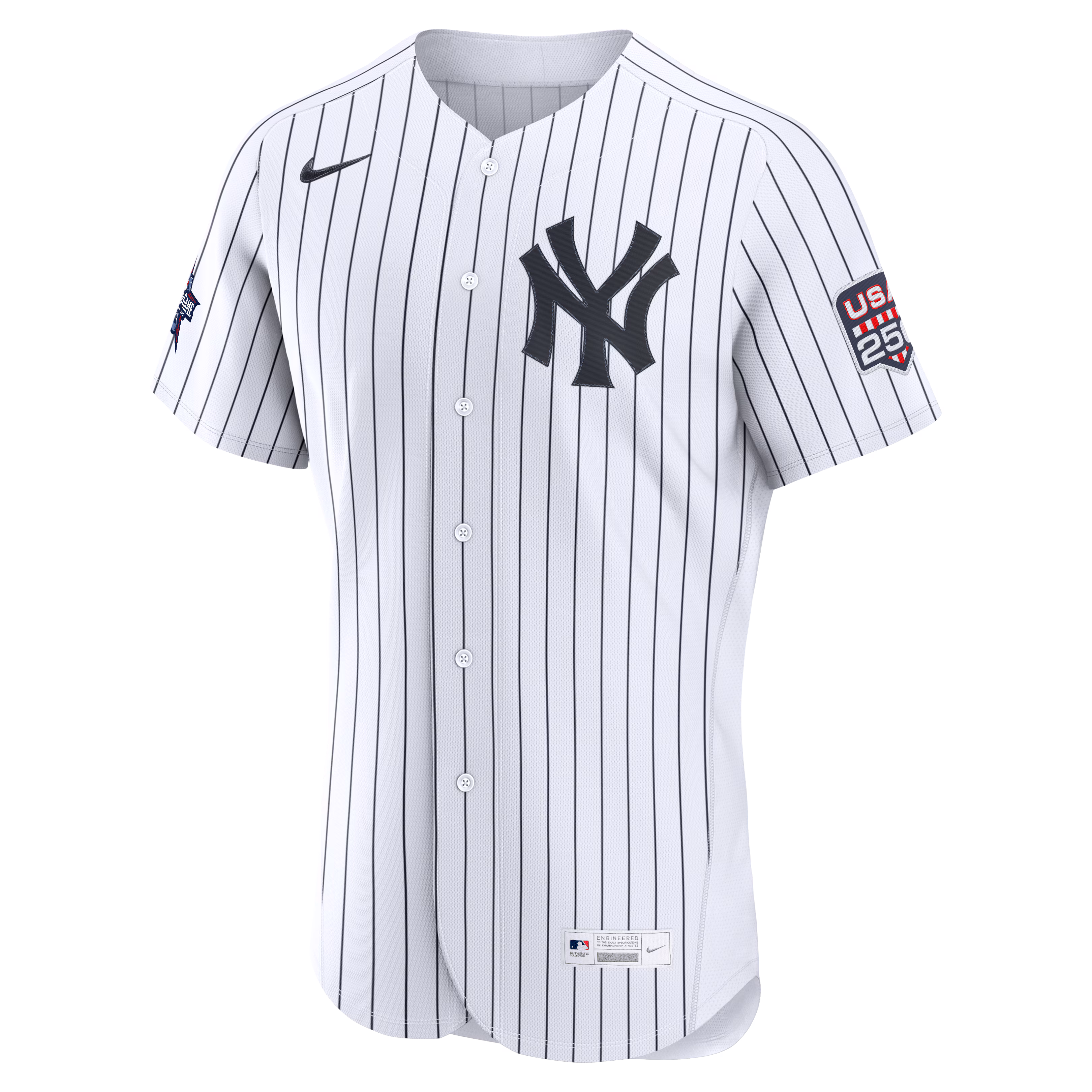 2026 All-Star Edition Stars & Stripes New York Yankees Aaron Judge Nike White Authentic Jersey