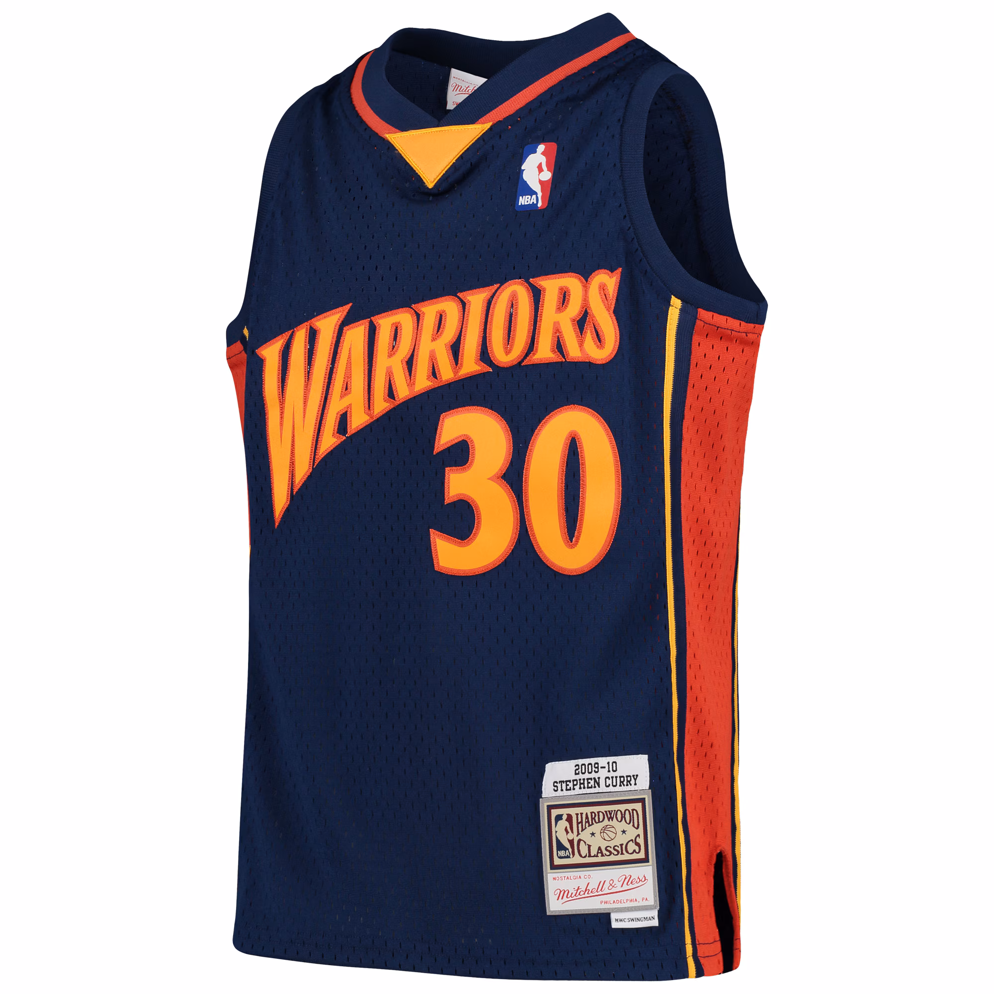 Stephen Curry Golden State Warriors Mitchell & Ness Youth 2009-10 Hardwood Classics Swingman Throwback Jersey - Navy