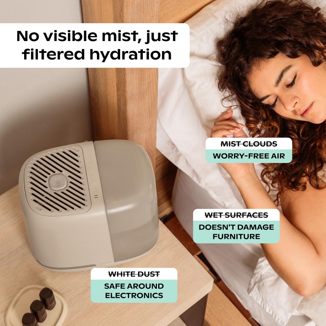CANOPY Bedside Humidifier 2.0 - 36 HR Run Time, 2.5L Capacity