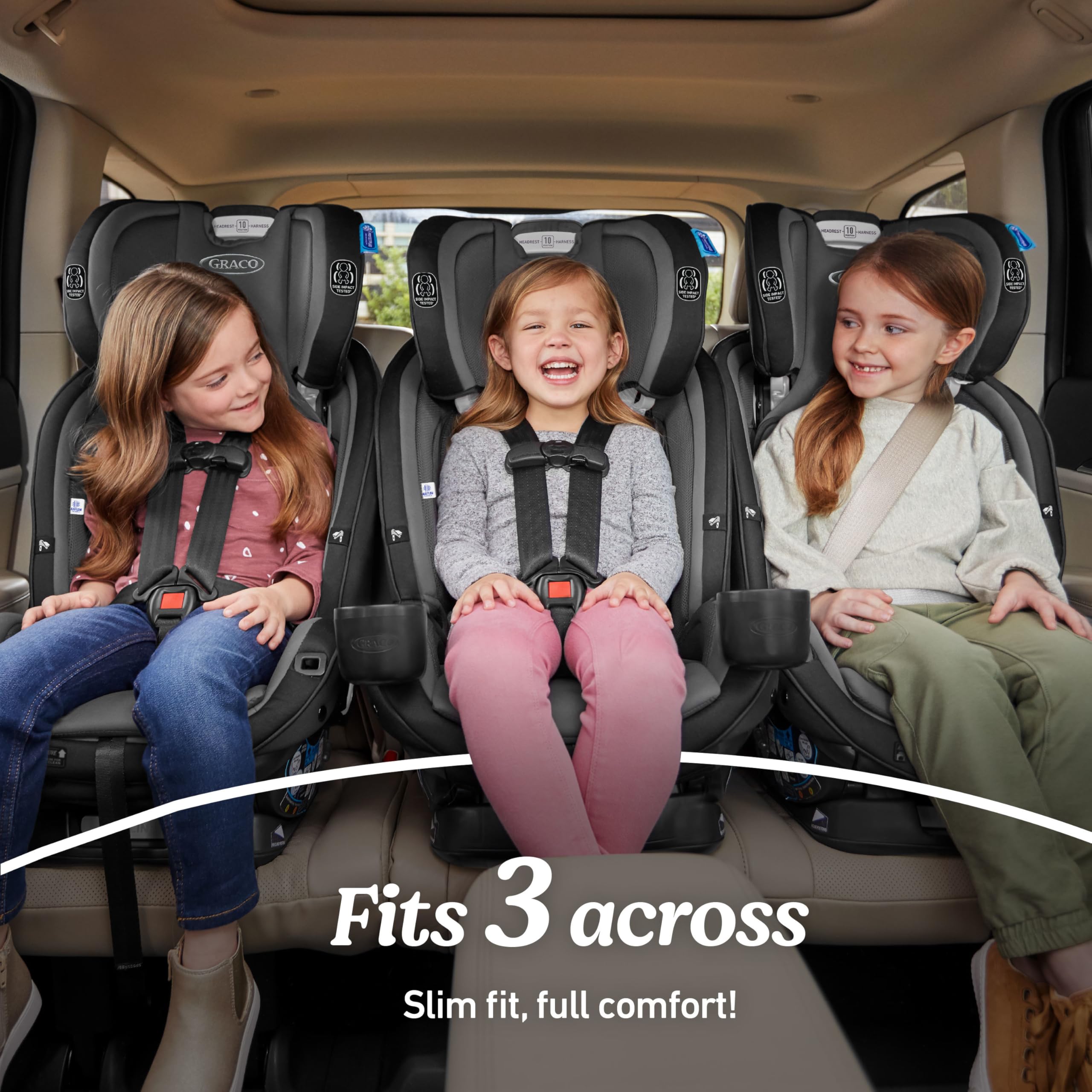 GRACO SlimFit3 LX 3-in-1 Slim Car Seat Booster Kunningham