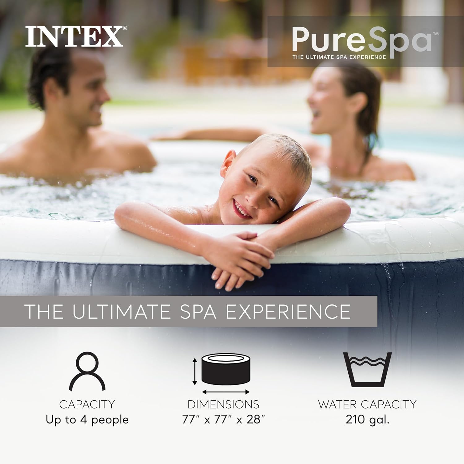 Intex 28429EP PureSpa Plus Portable Inflatable Bubble Jet Hot Tub, 77 x 28 & PureSpa Type S1 Easy Set Spa Filter Replacement Cartridges (12 Pack)