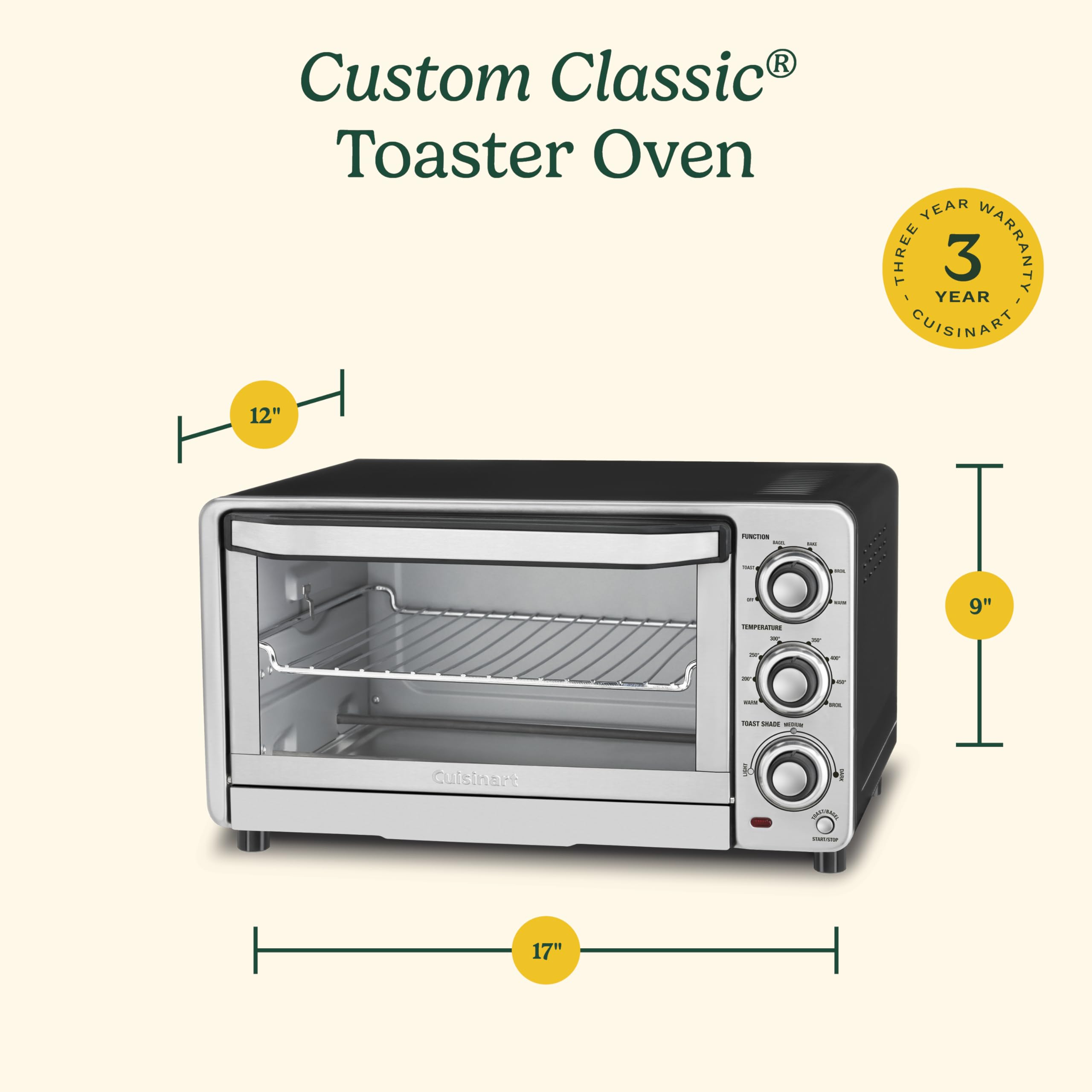 CUISINART Custom Classic Toaster Oven Broiler - 1800 Watt