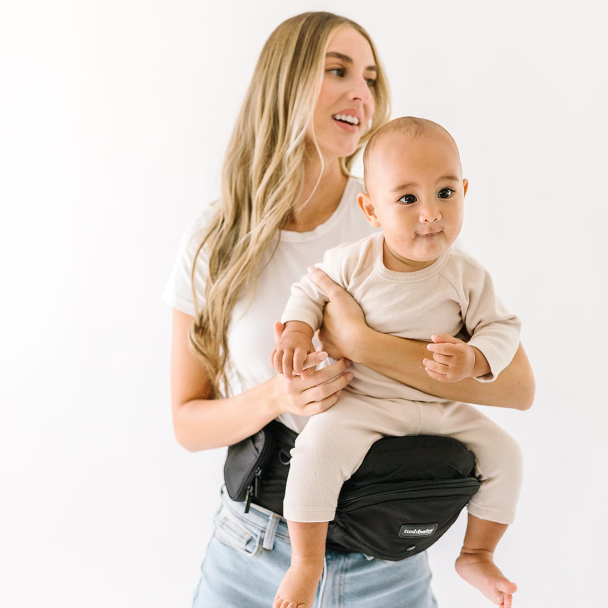 TUSHBABY Original Hip Seat Baby Carrier - Lightweight & Safe