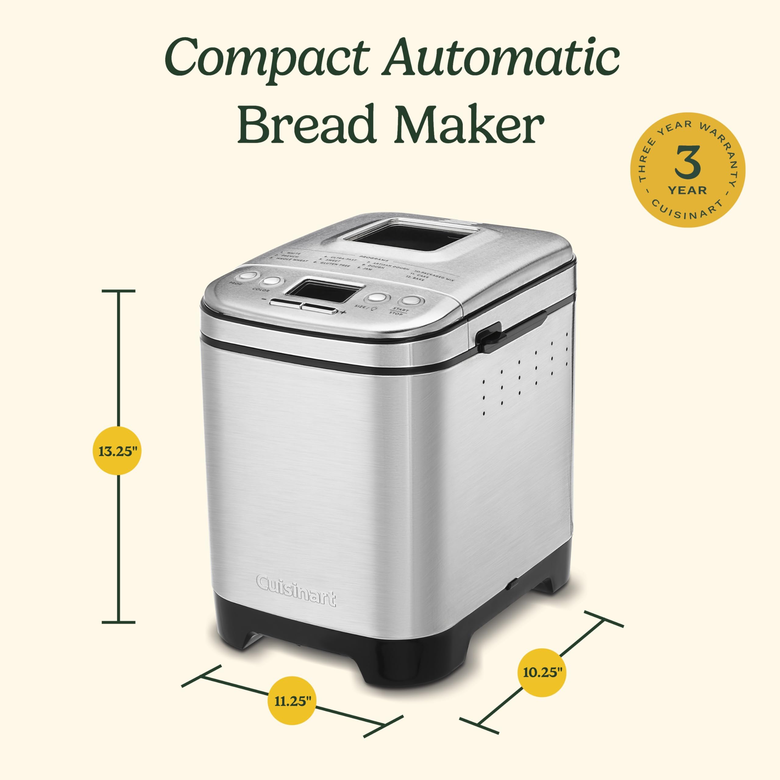 CUISINART Bread Maker Machine - Stainless Steel, 12 Menu Options
