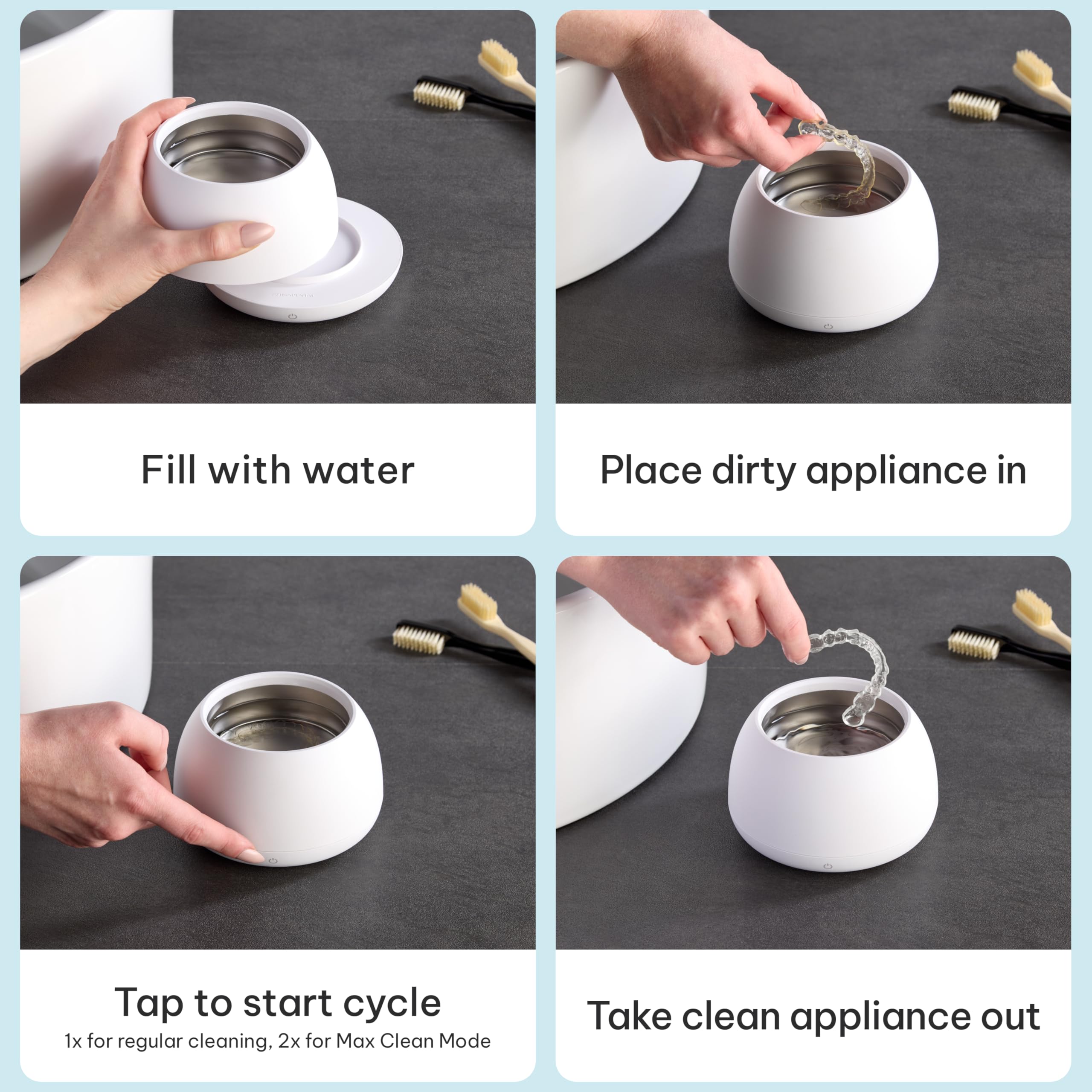 ZIMA DENTAL Pod PRO: Ultrasonic Retainer & Aligner Cleaner