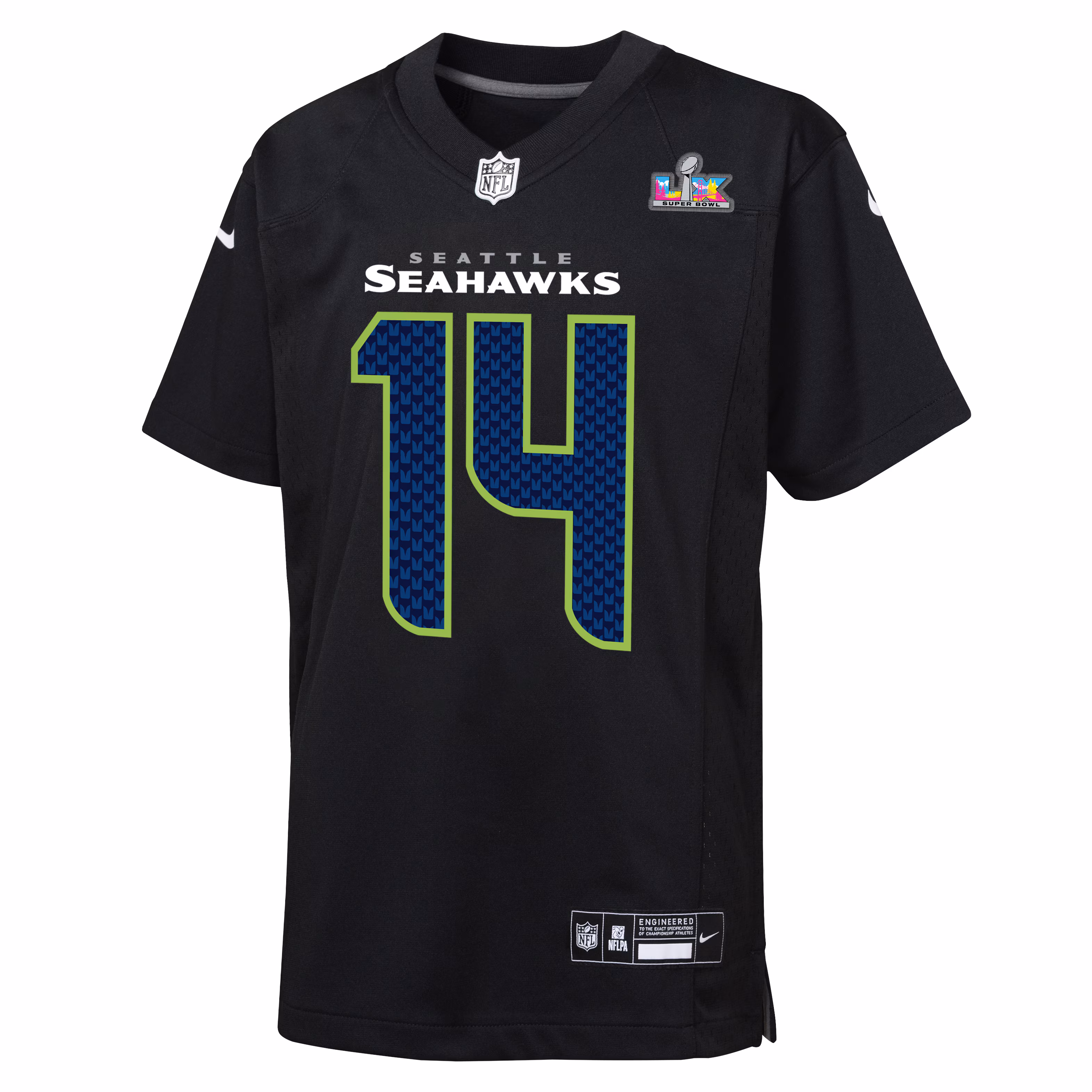 Sam Darnold Seattle Seahawks Nike Youth Super Bowl LX Carbon Fashion Game Jersey - Black