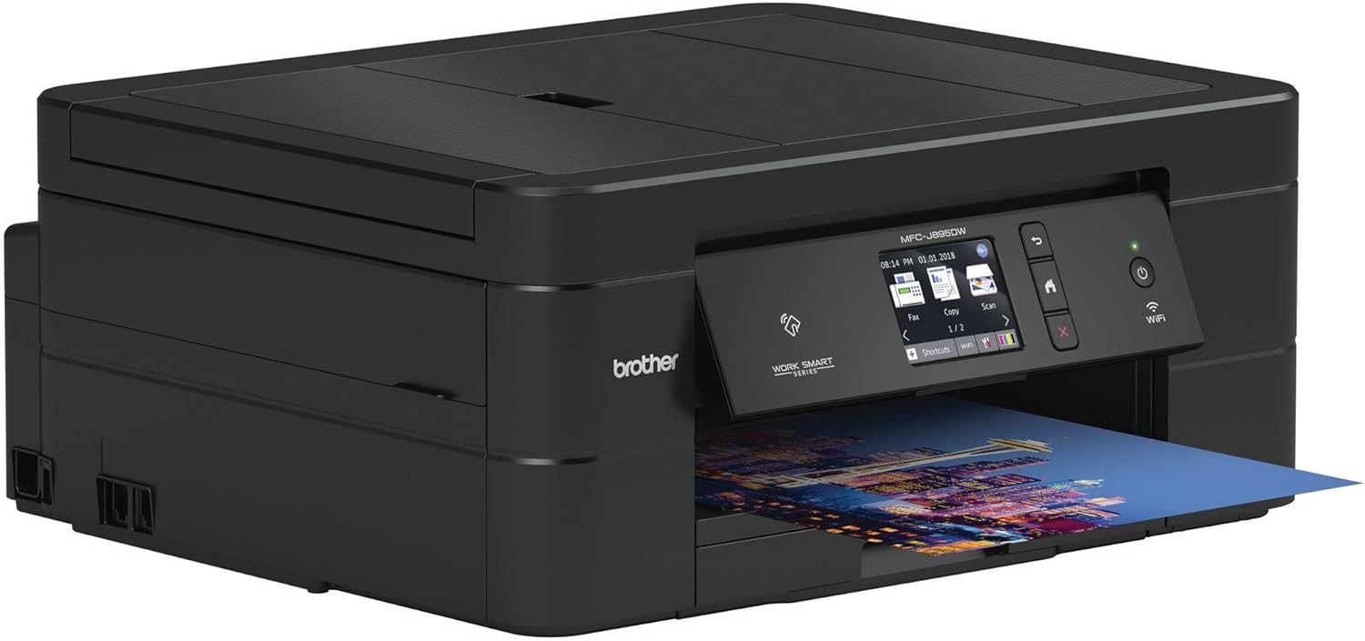 Brother Wireless All-In-One Inkjet Printer, MFC-J895DW, Multi-Function Color , Duplex Printing, NFC One Touch to Connect Mobile Printing, Amazon Dash Replenishment Enabled