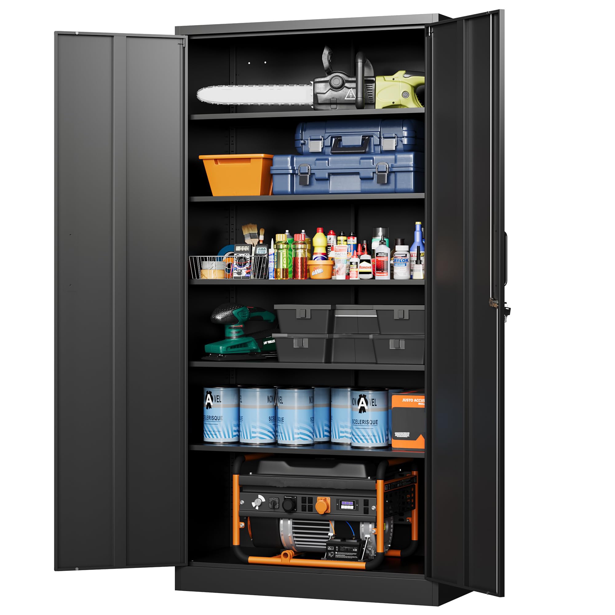 LETAYA Metal Garage Storage Cabinets with Lock - 72
