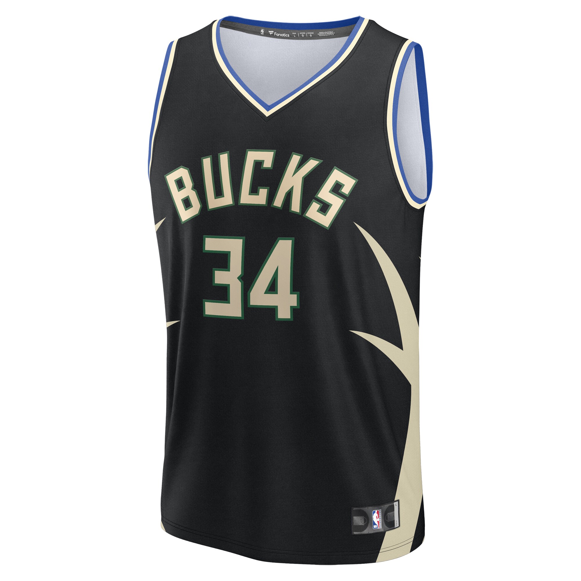 Giannis Antetokounmpo Milwaukee Bucks Fanatics Fast Break Replica Player Jersey - Statement Edition - Black