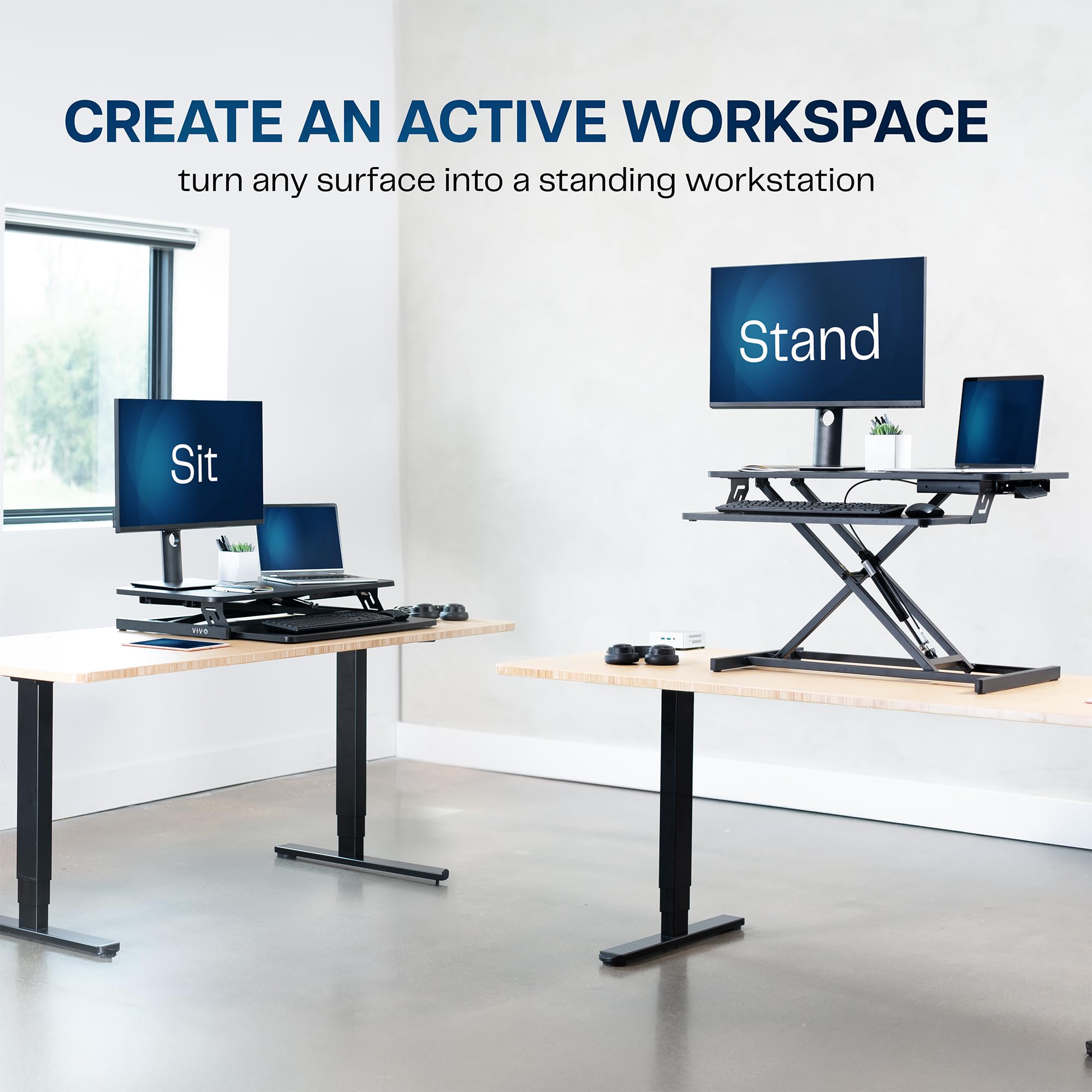 VIVO Height Adjustable Stand Up Desk Converter 32