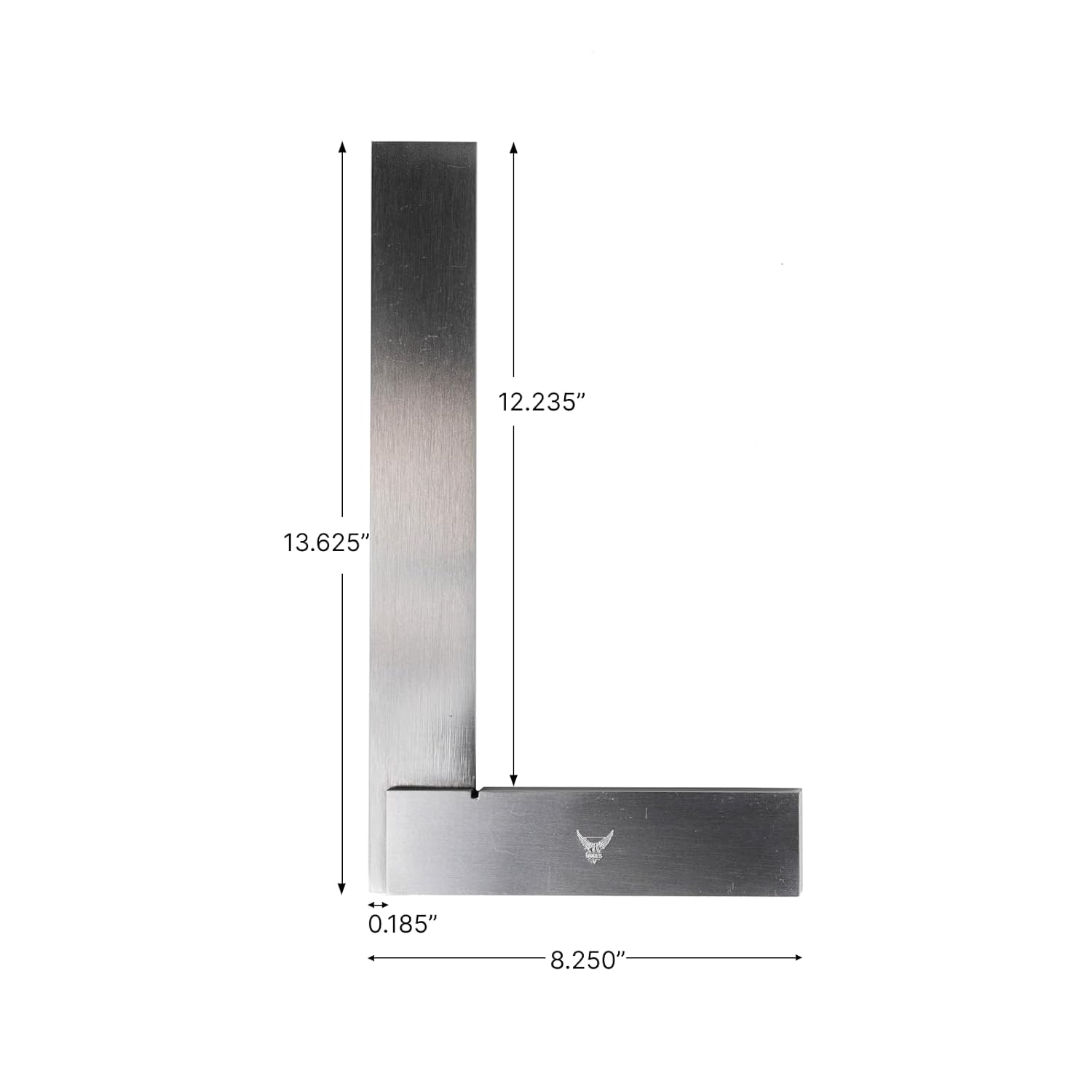 PEC Tools Machinist Square, Precision Engineer Wide Seat Square 90 Right Angle Ground Hardened Steel Angle Ruler 12 x 8 Inch, Suitable for Woodworking and Precision Layout Work