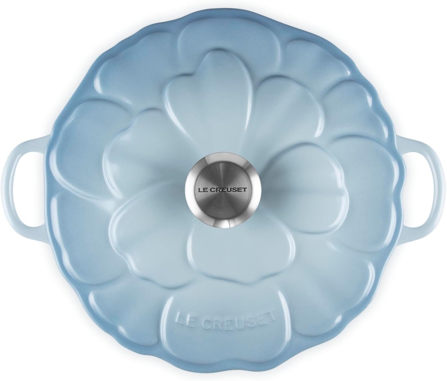 Le Creuset Enameled Cast Iron Signature Petal Braiser, 2.25 qt., Coastal Blue w/Stainless Steel Knob