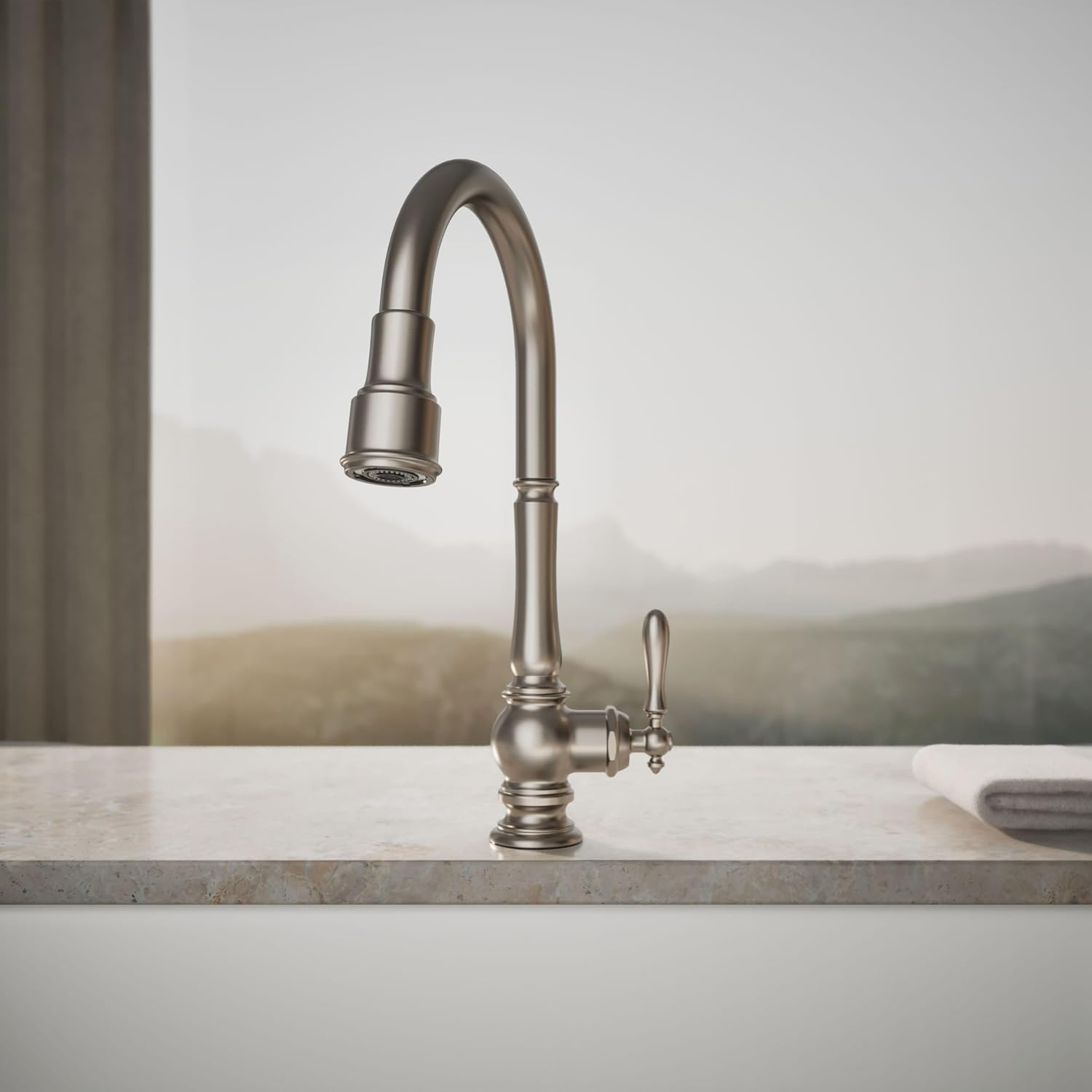 KOHLER K-99259-VS Artifacts Kitchen Sink Faucet, 17.63 x 4.31 x 8.50 Inches, Vibrant Stainless