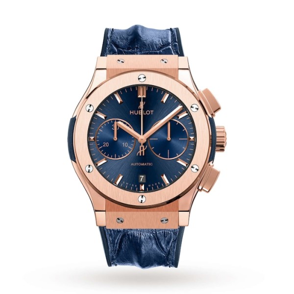 Classic Fusion Men Automatic Blue Alligator Watch 521.OX.7180.LR