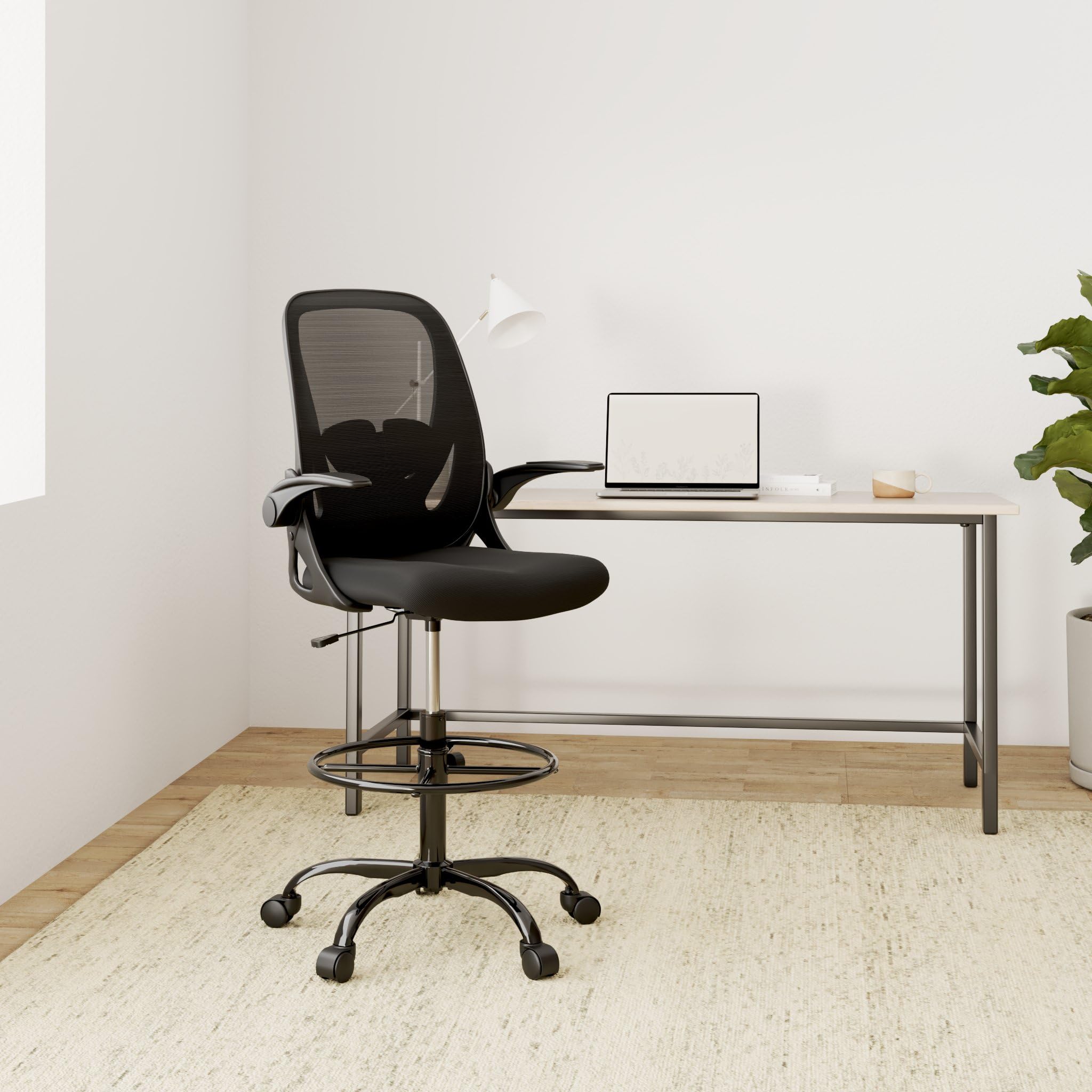PRIMY Drafting Chair - Ergonomic Tall Office Chair with Lumbar Support
