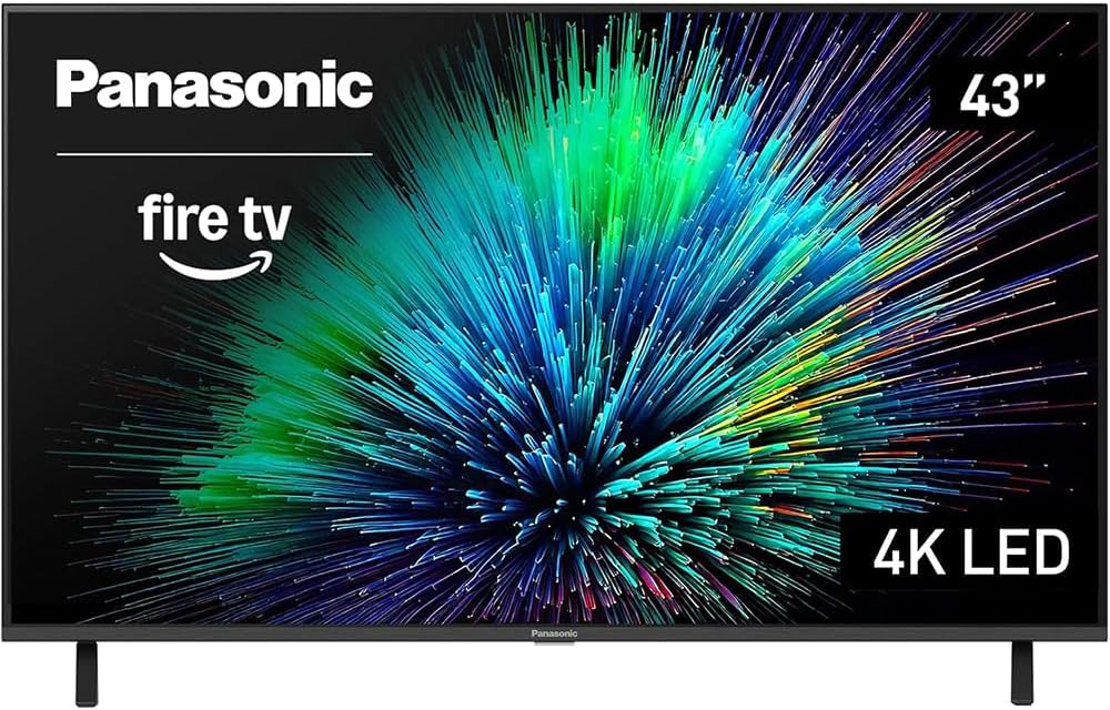 Panasonic TV-43W70BP W70 Series 43 inch LED 4K Ultra HD Smart Fire TV Bundle with WN10 Neck Speaker, 4 YR CPS Enhanced Protection, 2X HDMI Cable & Deco Gear Complete Home Theater Beginner's Guidebook