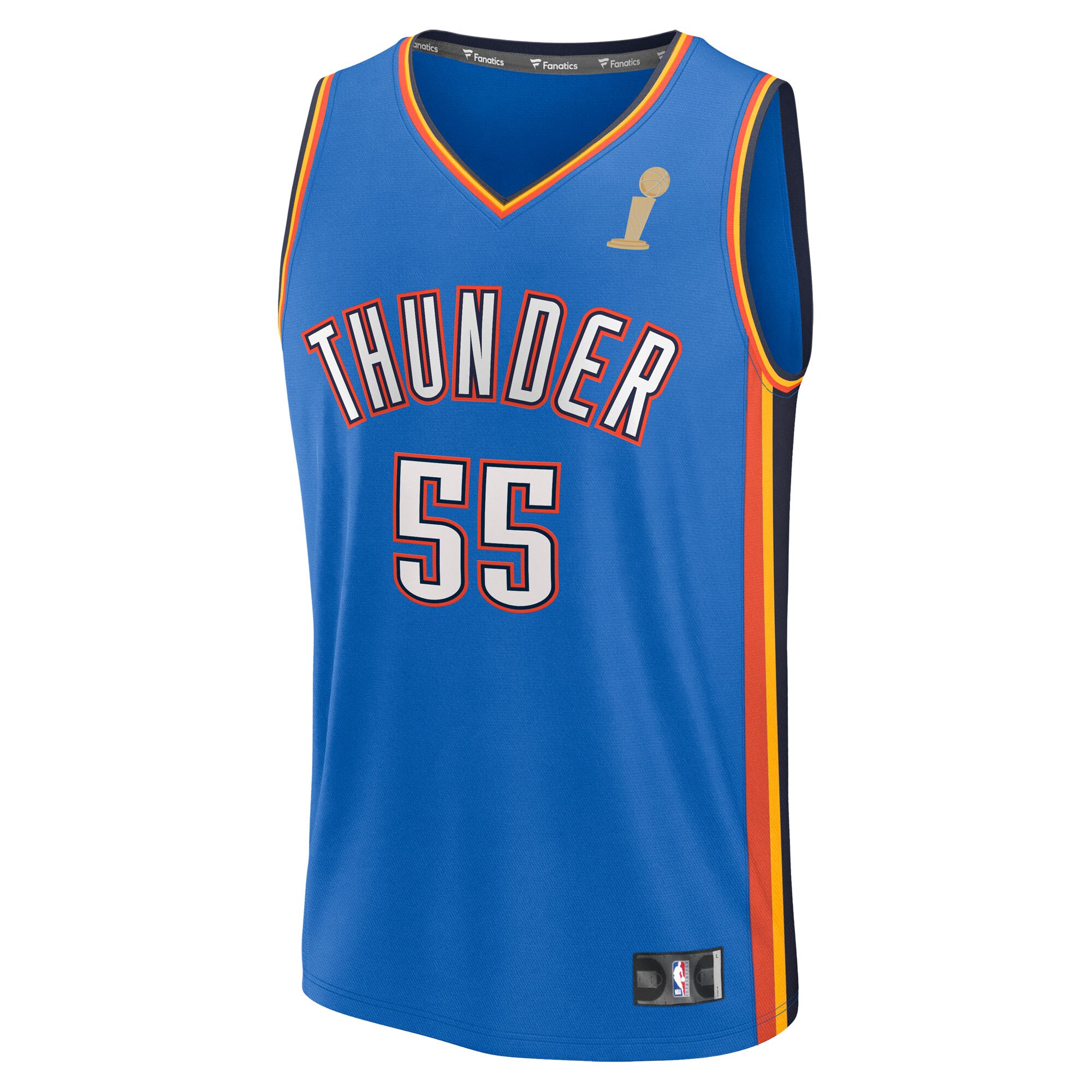 Isaiah Hartenstein Oklahoma City Thunder Fanatics Youth 2025 NBA Finals Champions Fast Break Replica Player Jersey - Blue - Icon Edition