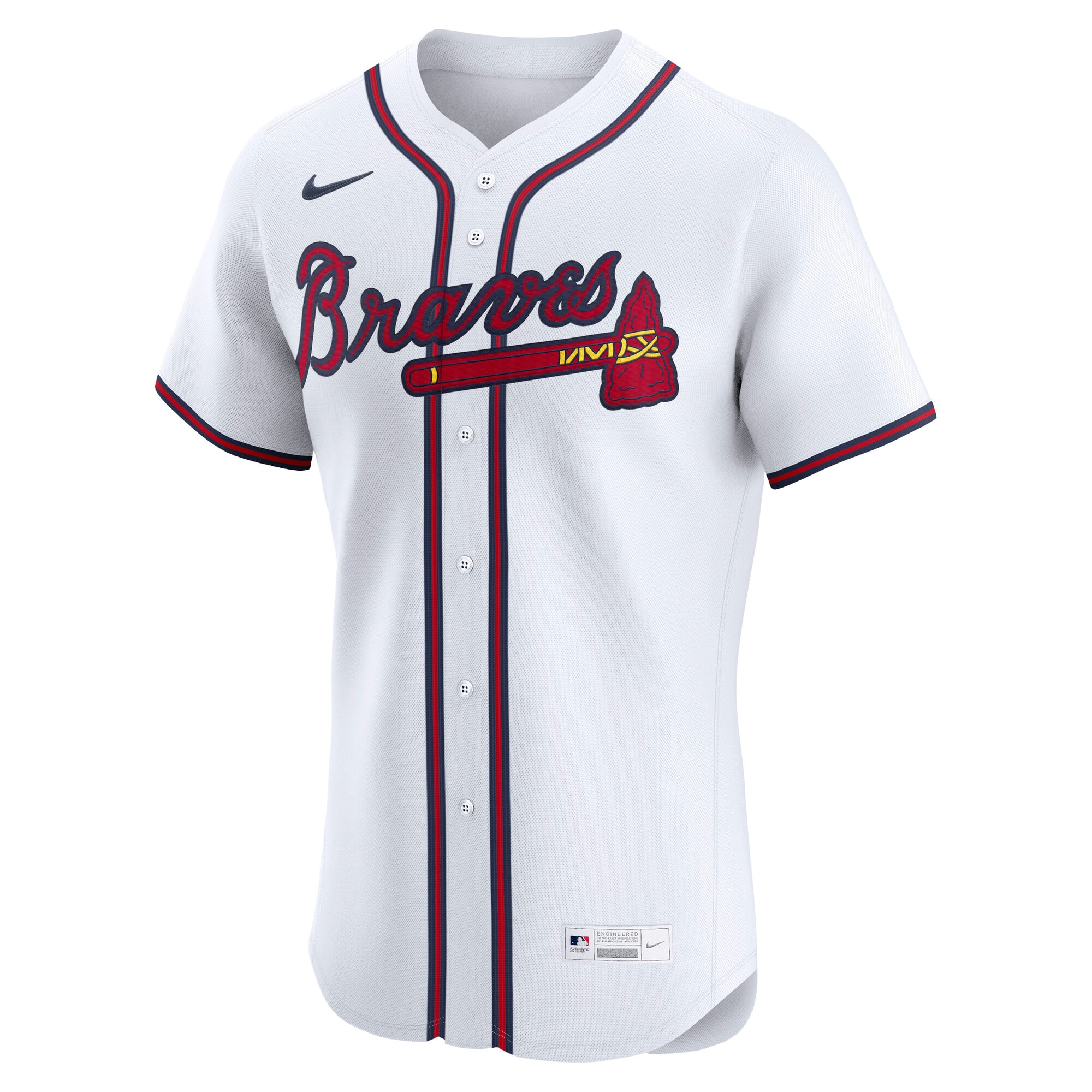 Atlanta Braves Nike Home Elite Jersey - White