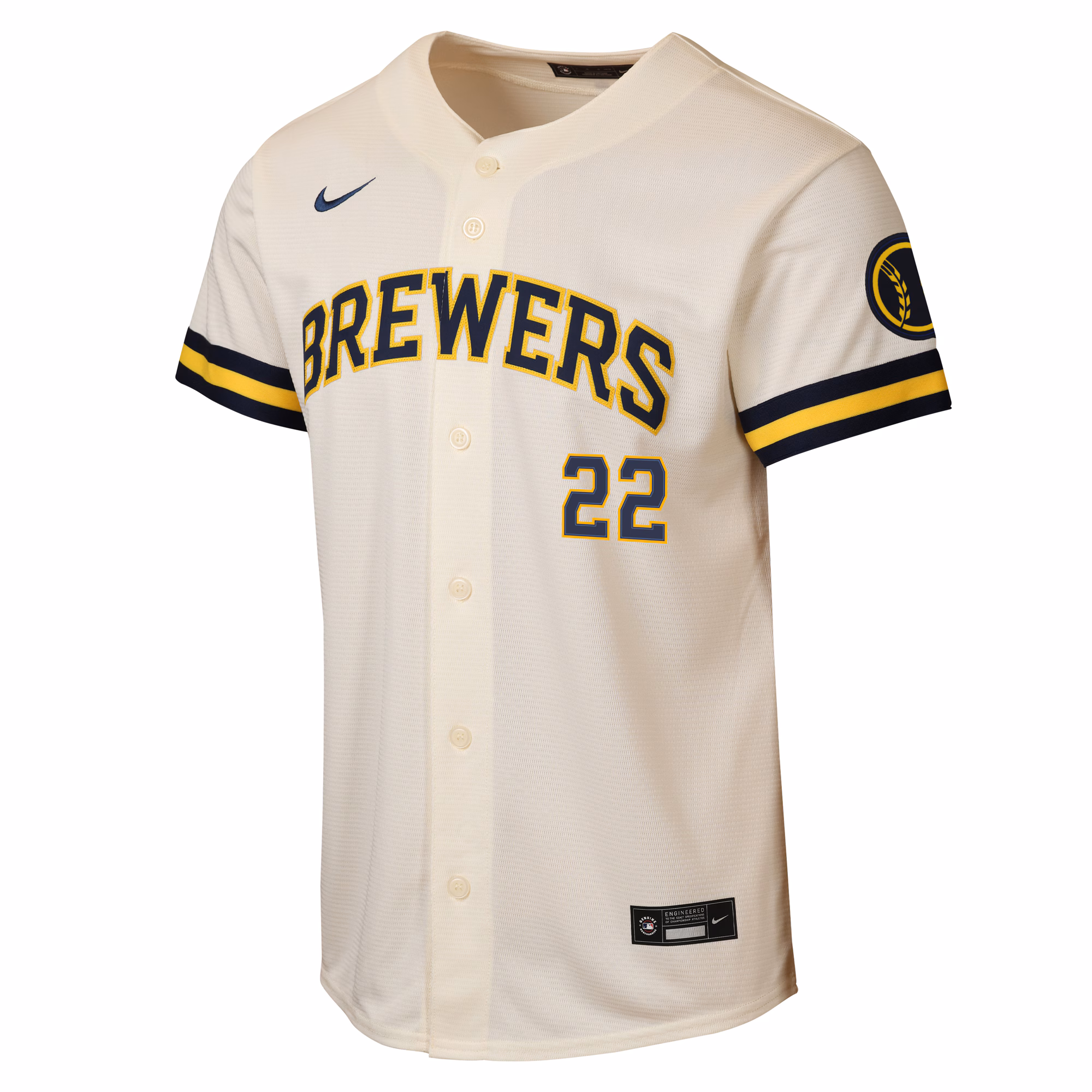 Christian Yelich Milwaukee Brewers Nike Youth Home Stadium Jersey - Cream