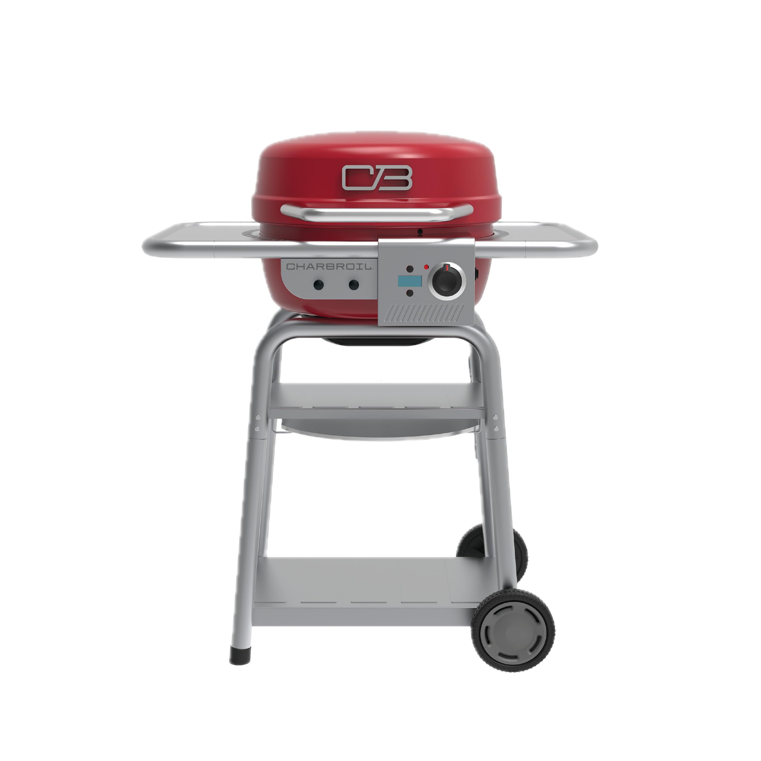 CHARBROIL 3-in-1 Dual Fuel Electric Grill & Griddle BBQ, Red