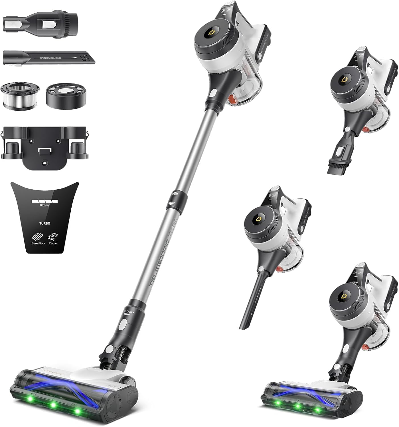 YONNDER M1 Cordless Vacuum Cleaner - 550W, 70Mins, Anti-Tangle