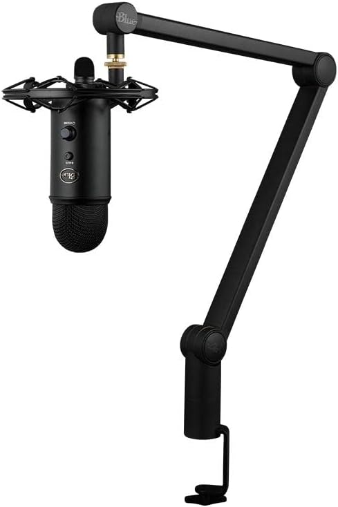 Blue Yeticaster Pro Broadcast Bundle with Yeti USB Microphone for Gaming, Recording, Streaming, Podcasting, Radius III Shockmount, Compass Mic Boom Arm, Blue VO!CE - Blackout