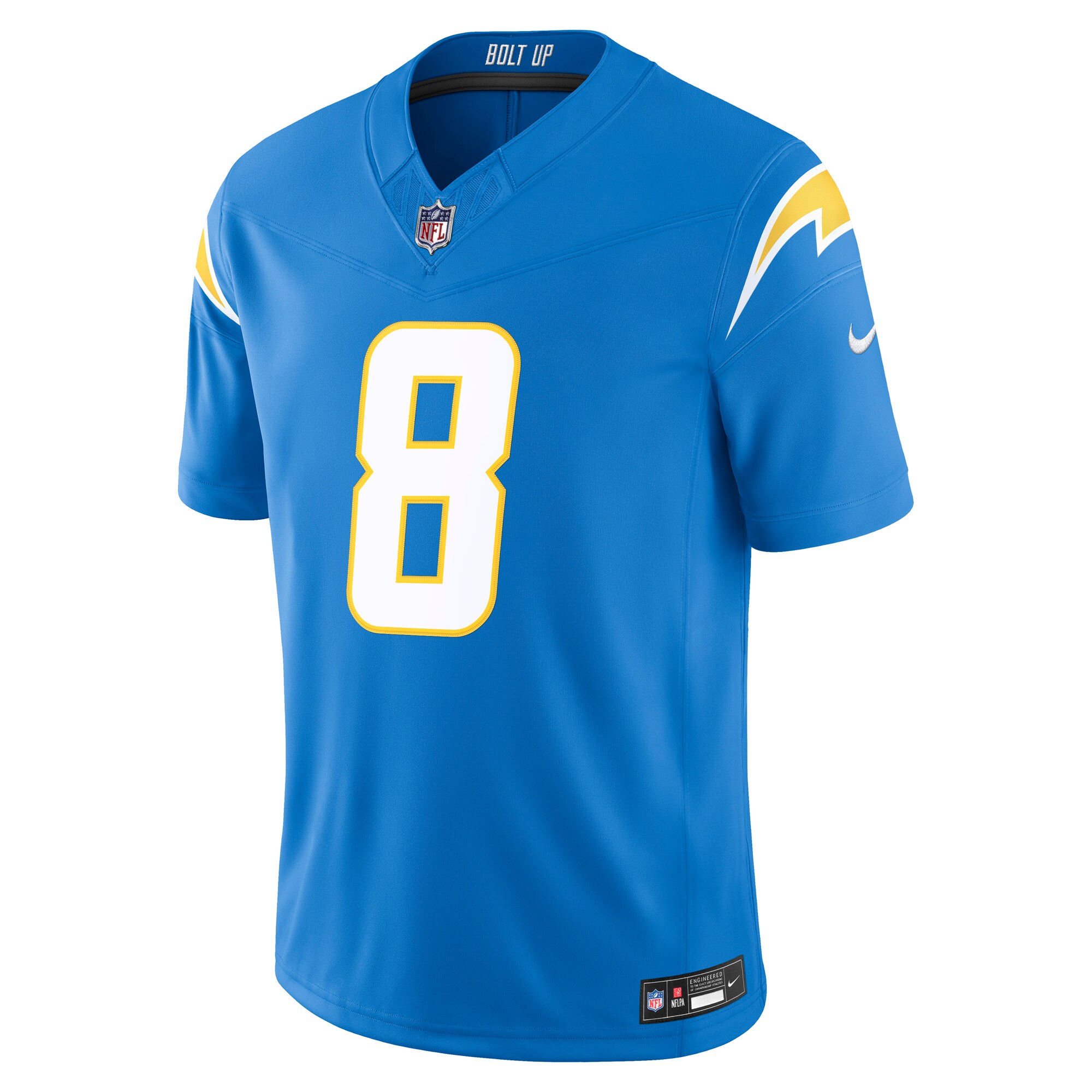 Omarion Hampton Los Angeles Chargers Nike Vapor F.U.S.E. Stitched Limited Jersey - Powder Blue