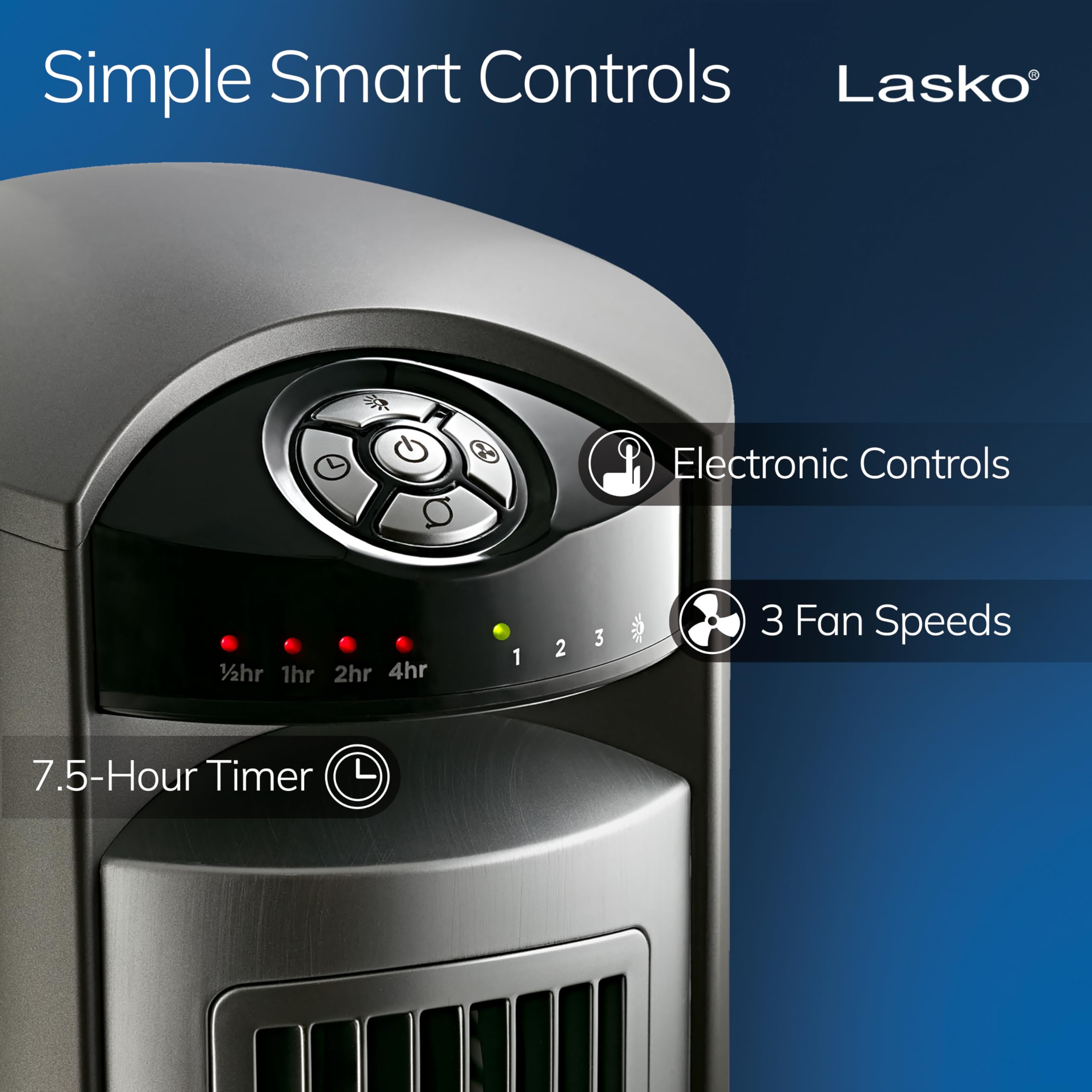 LASKO Oscillating Tower Fan with Remote - 42