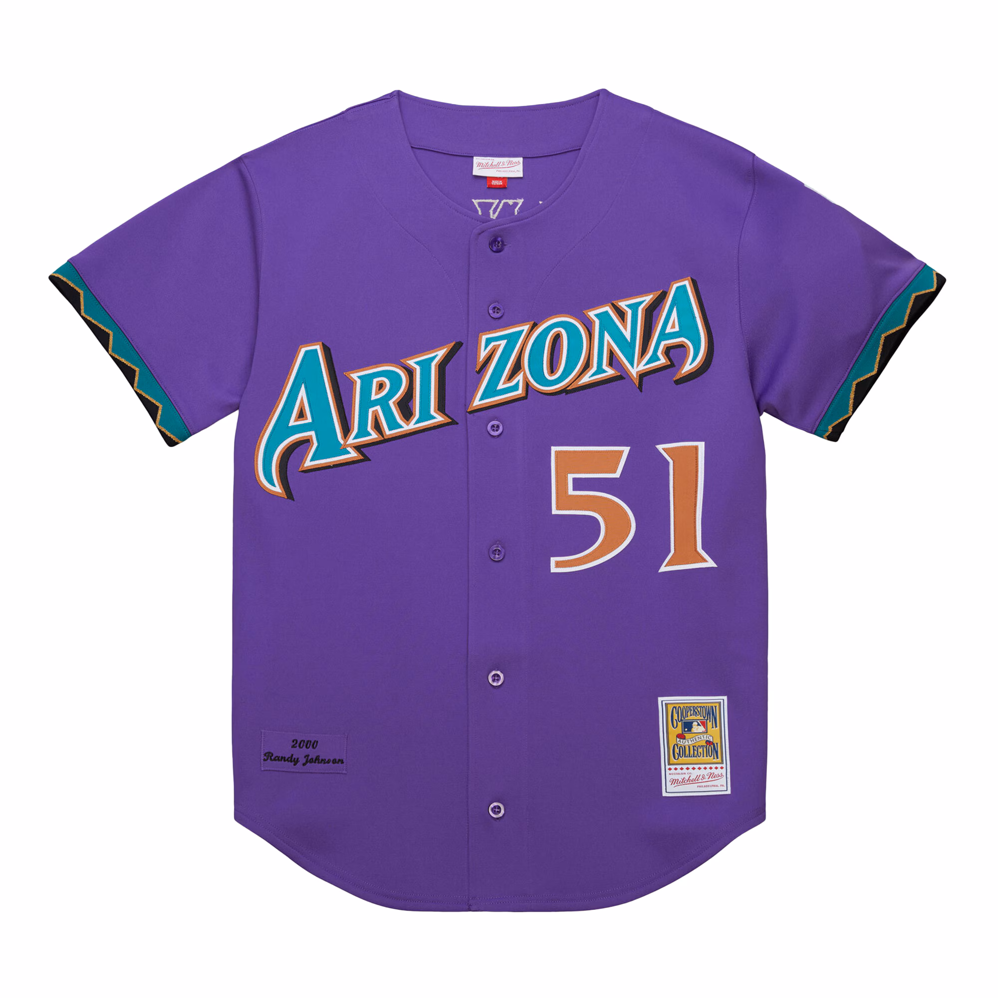 Randy Johnson Arizona Diamondbacks Mitchell & Ness 2000 Throwback Authentic Jersey - Purple