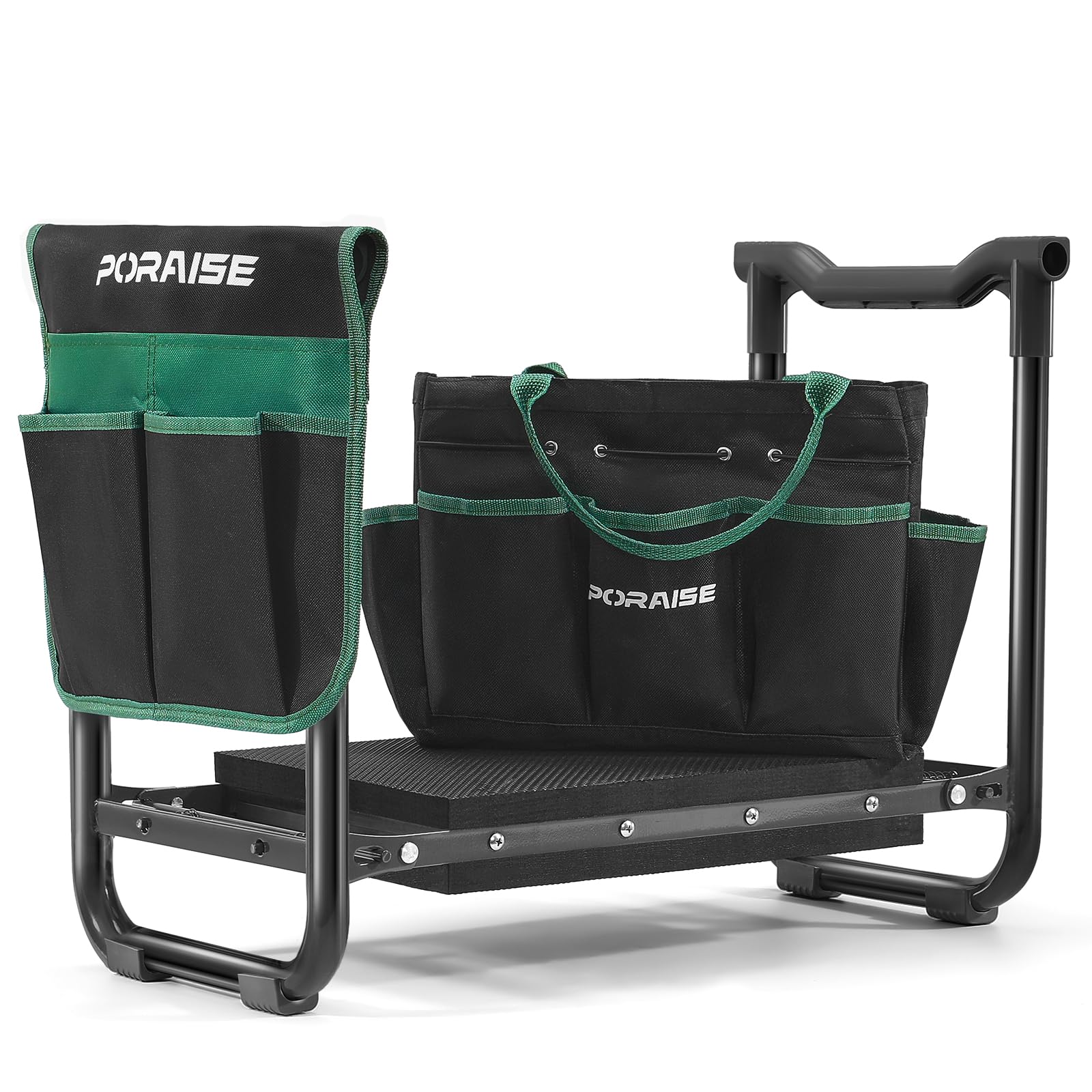PORAISE Garden Kneeler and Seat with Tool Pouches